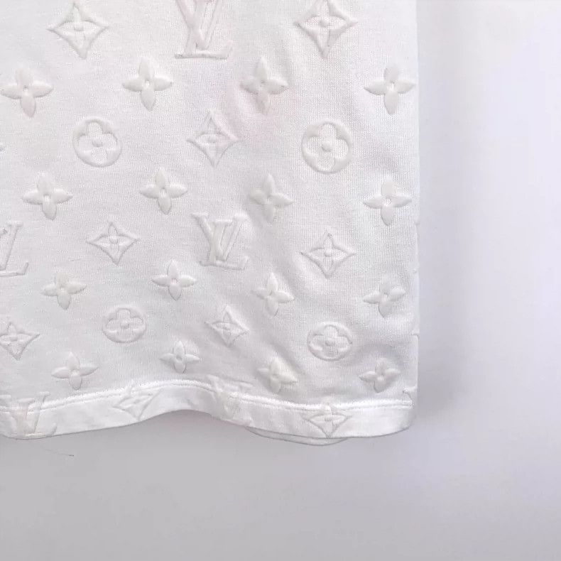 Louis Vuitton Louis Vuitton White logo embossed cotton short sleeves with Size US XS / EU 42 / 0 - 4 Thumbnail