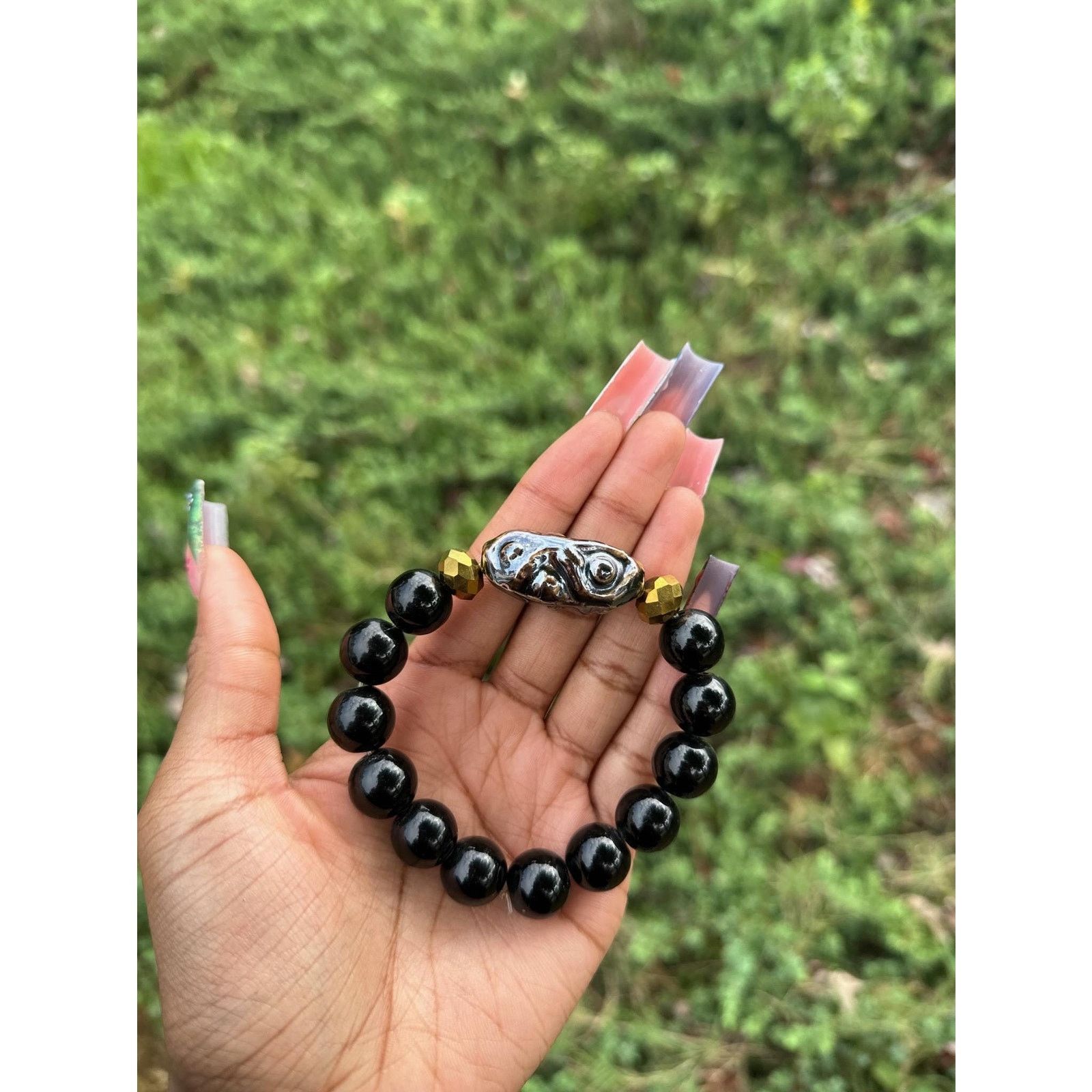 Nialaya × Other Handcrafted African matte charcoal beaded bracelets Size ONE SIZE - 7 Thumbnail