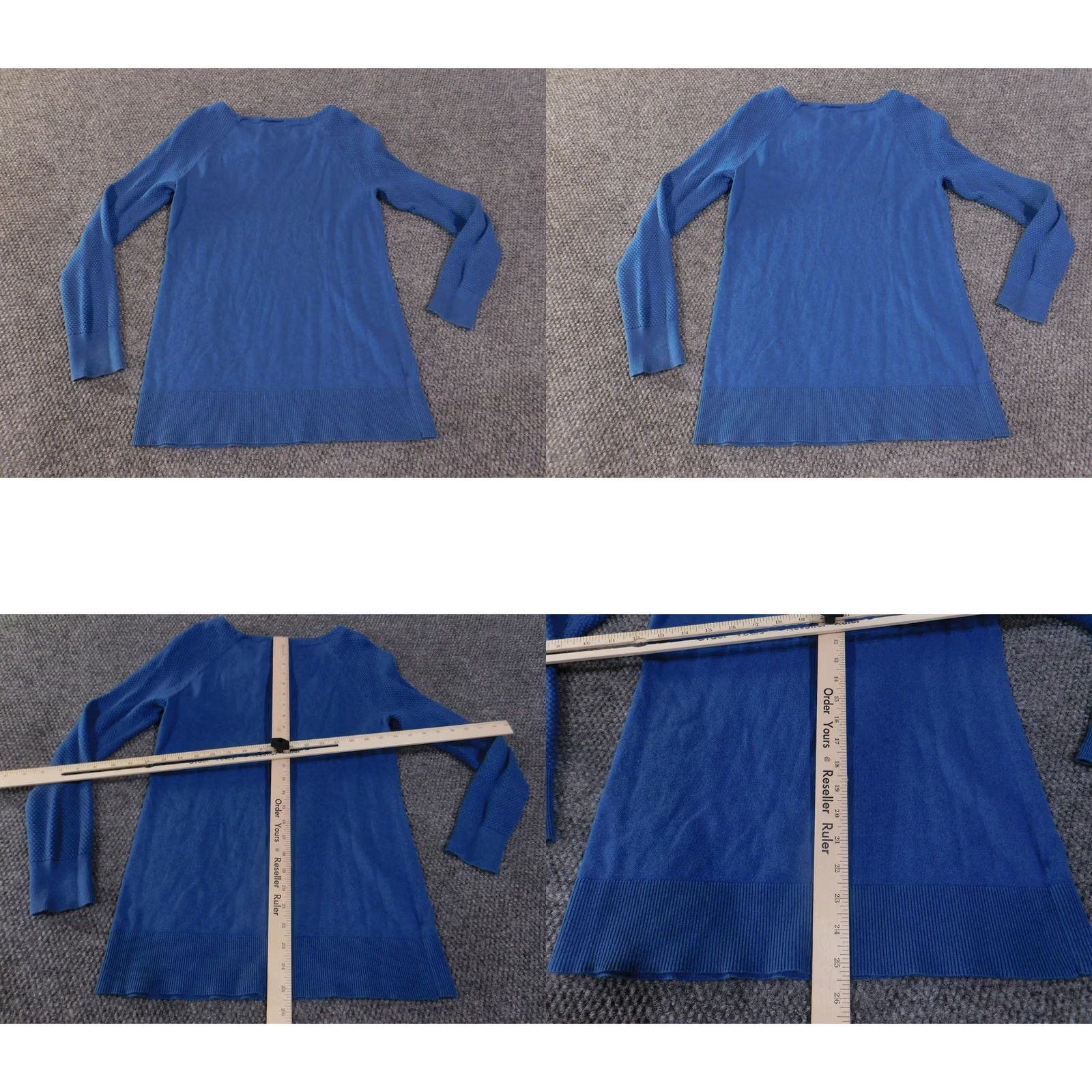 Loft VINTAGE Loft Sweater Womens Small Blue Long Sleeve Textured Knit Pullover Size M / US 6-8 / IT 42-44 - 8 Thumbnail