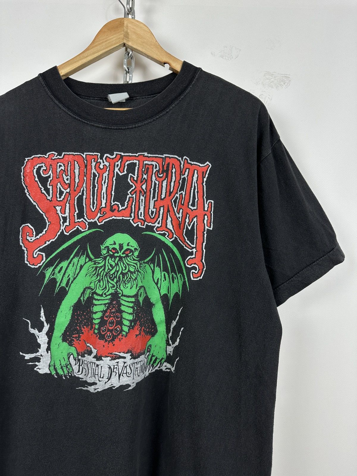 Band Tees 1992 Vintage Sepultura Third World Posse Tour T-Shirt Size US XL / EU 56 / 4 - 5 Thumbnail