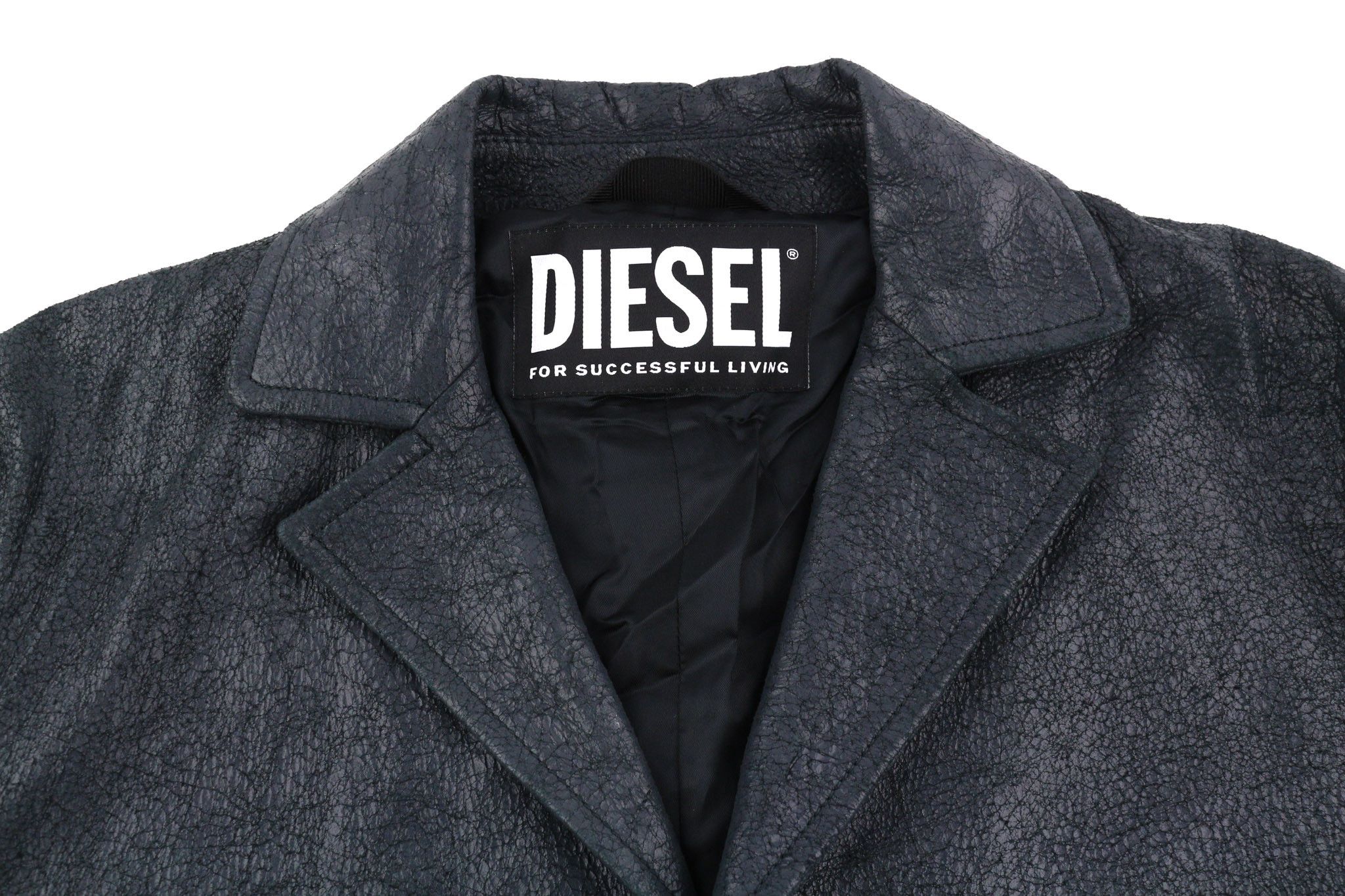 Diesel L-COAT-CRK XL Lambskin Leather Notch Lapel Coat 40084 Size US XL / EU 56 / 4 - 5 Thumbnail