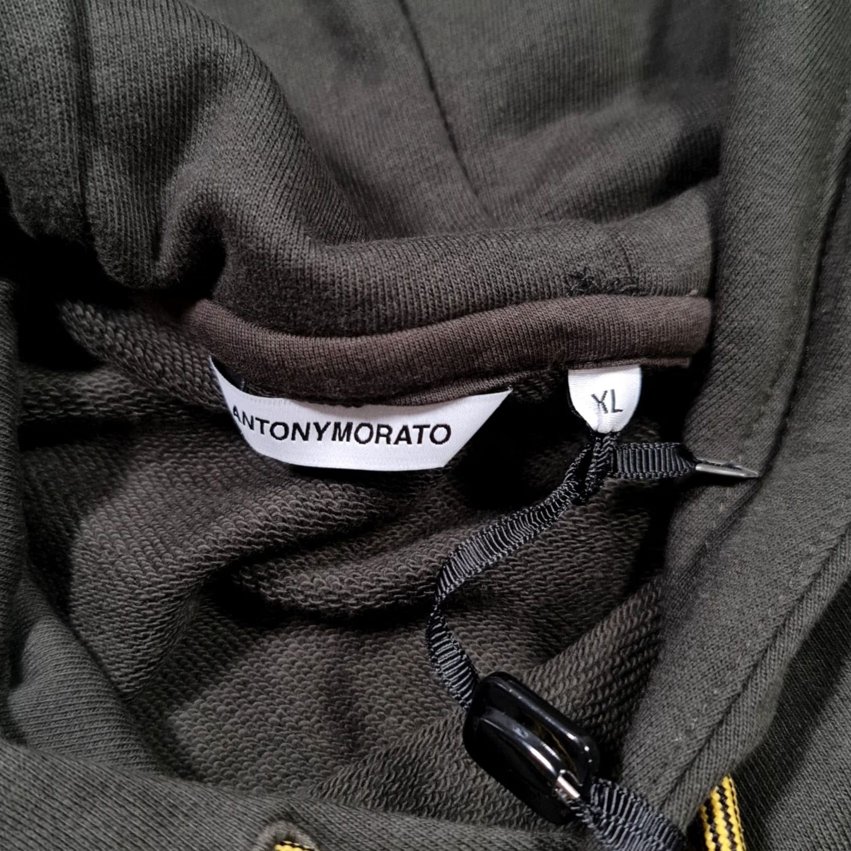 Antony Morato Antony Morato Hoodie Green XL Long Sleeve Tape Logo Cotton Pullover Top Mens Regular Knit Pullover Hooded Pockets Logo City Designer Sports Size US XL / EU 56 / 4 - 4 Thumbnail