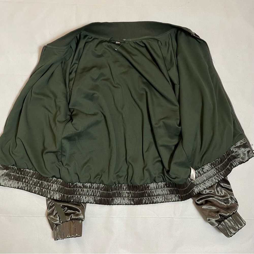 Free People New Free People Movement Relay Zip-Up Olive Satin Bomber Ja Size M / US 6-8 / IT 42-44 - 7 Thumbnail