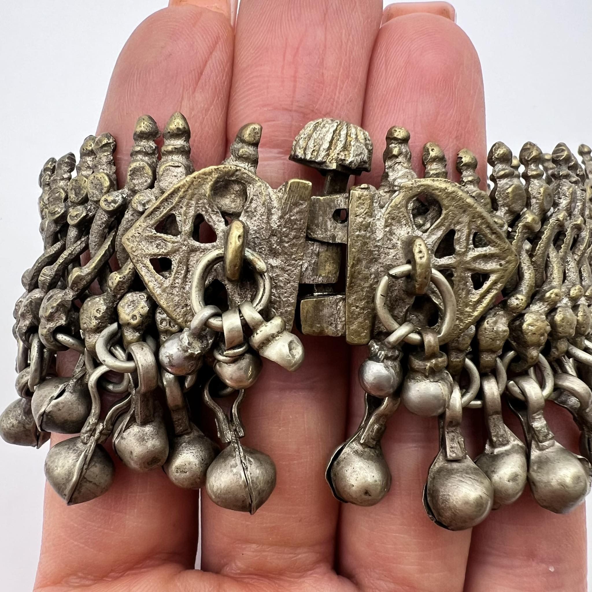 Vintage Antique Bedouin Yemen Ankle Bracelet Belly Dance Bell Size ONE SIZE - 2 Thumbnail