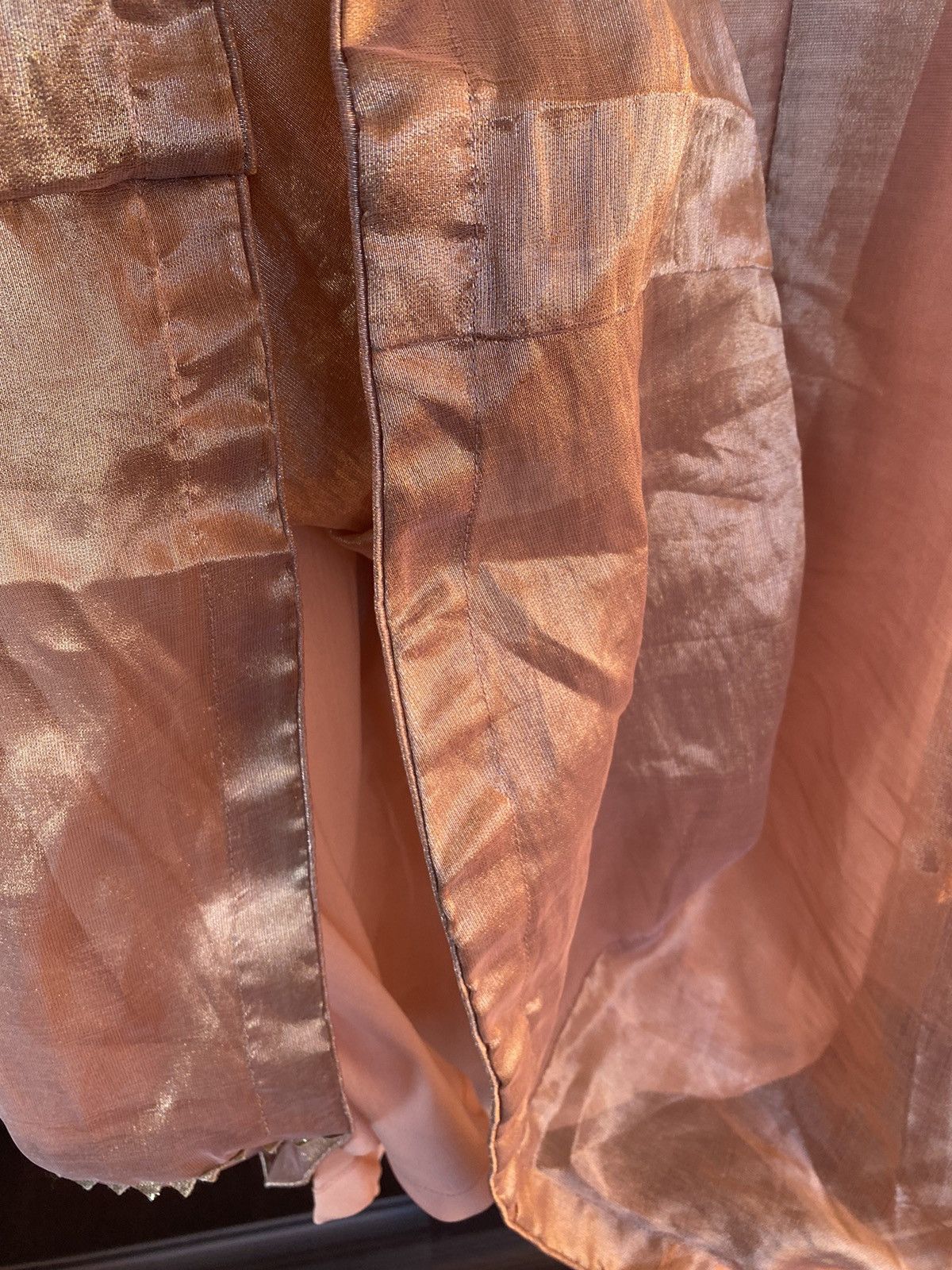 Other Wedding Wear Peach Organza Anarkali Pakistani Dress Size L Size L / US 10 / IT 46 - 11 Thumbnail