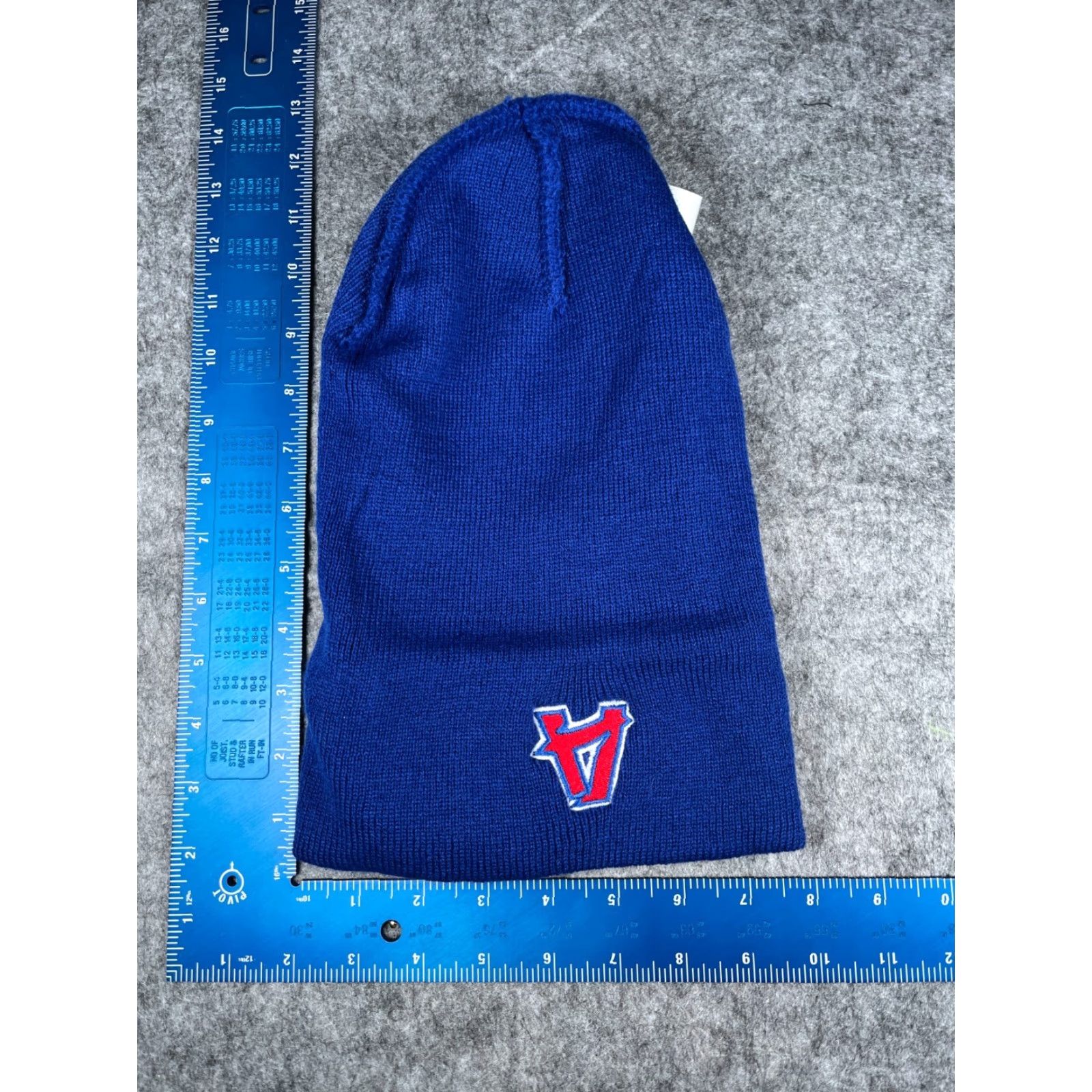 Port & Company Port & Company Beanie Toque A Logo Adult One Size Blue Knit Embroidered Acrylic Size ONE SIZE - 5 Thumbnail