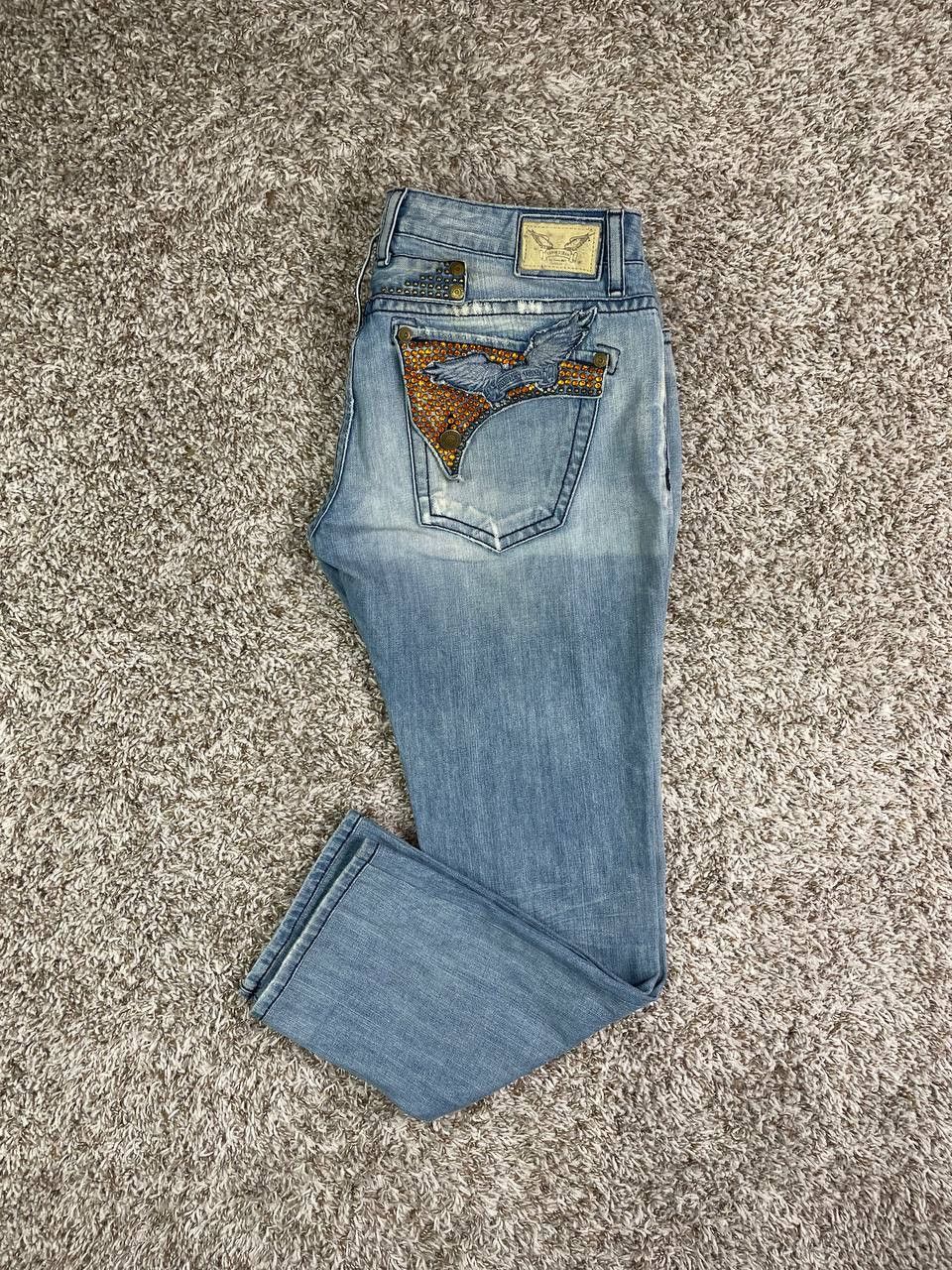 Robins Jeans Robin's Jean Long Flap Button Studded Pockets Wings | Grailed