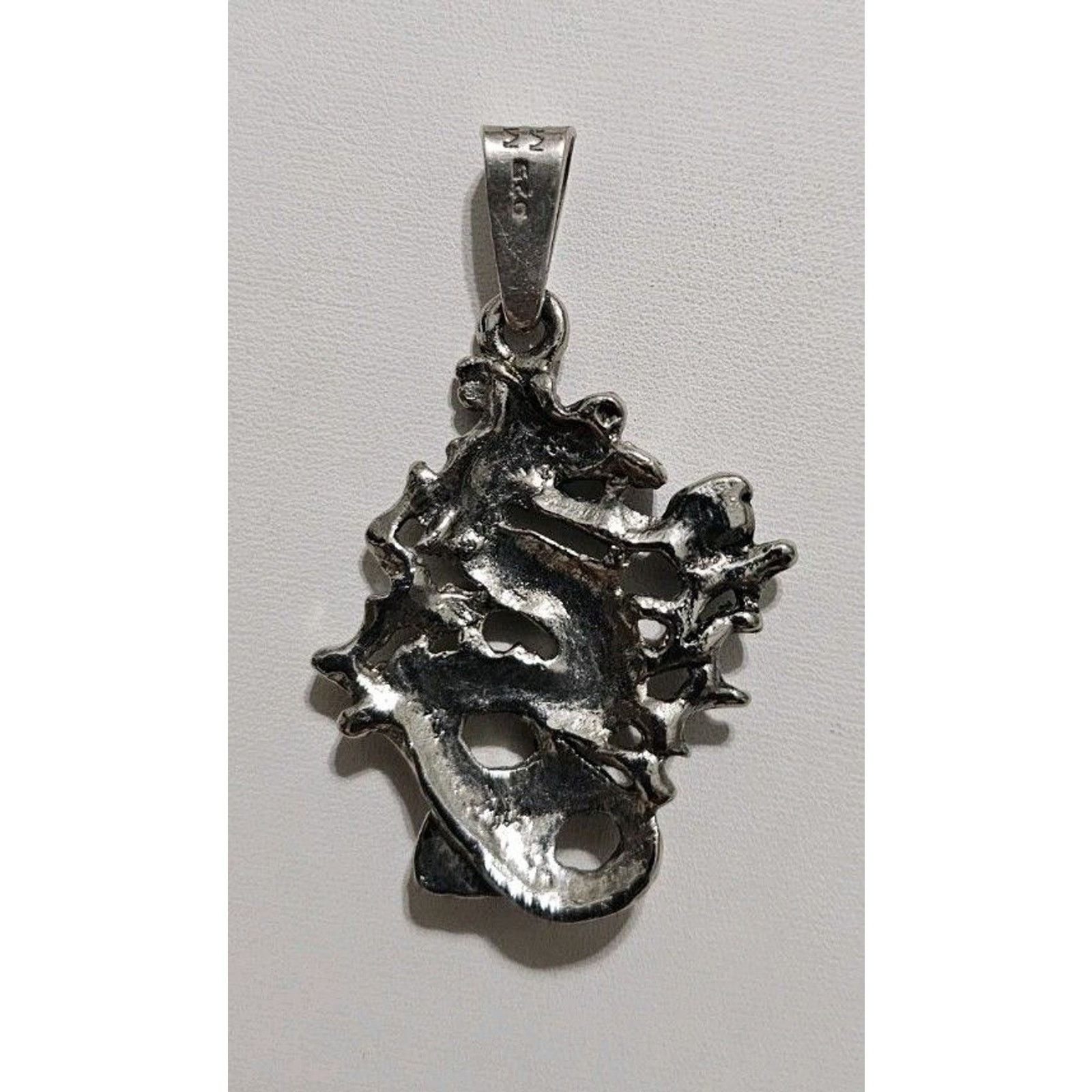 Other Sterling Silver Dragon Pendant Charm 925 With Stones Size ONE SIZE - 7 Thumbnail