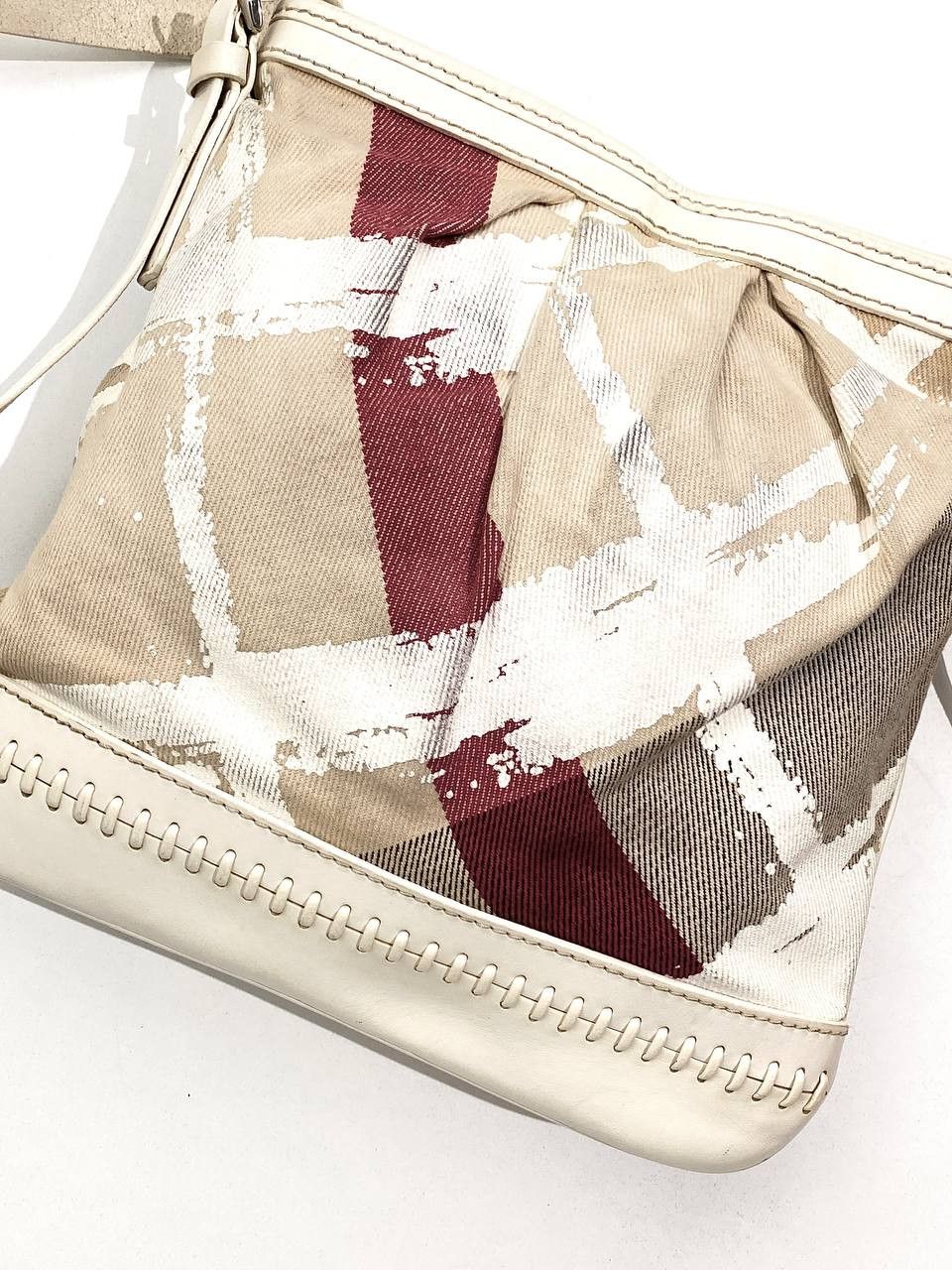 Burberry Burberry Nova Check Monogram Canvas Leather Shoulder Bag Y2K Size ONE SIZE - 6 Thumbnail