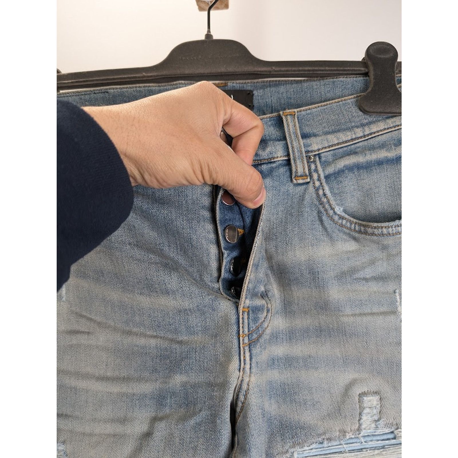 Amiri o1rshd1 MX1 Suede Jeans in Antique Indigo Size US 31 - 8 Thumbnail