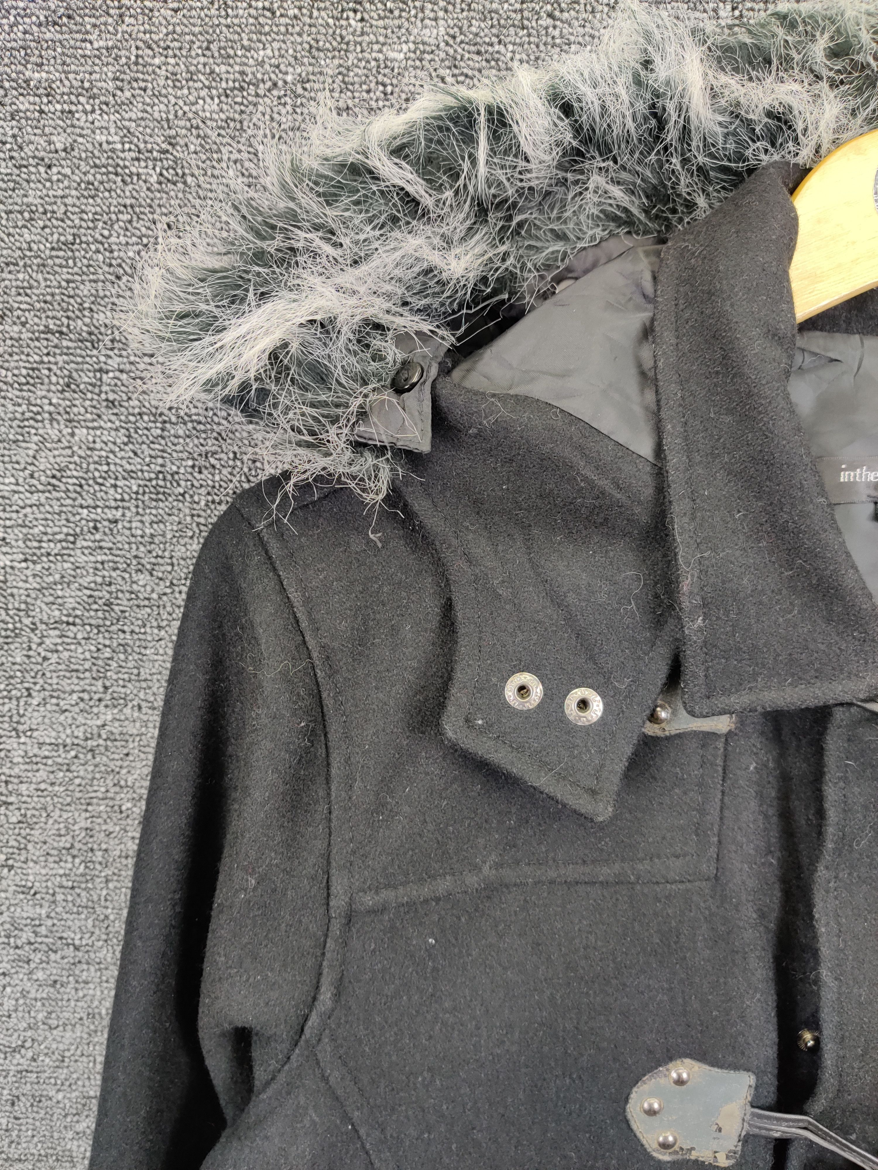 In The Attic Vintage In The Attic Wool Duffle Fur Hooded Coat Size US L / EU 52-54 / 3 - 6 Thumbnail