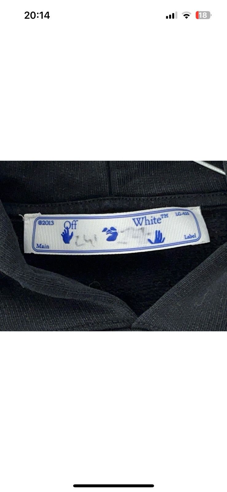 Off-White Off-White™ Diagonal Arrows Hoodie — Black/Blue — Size M Size US M / EU 48-50 / 2 - 3 Thumbnail