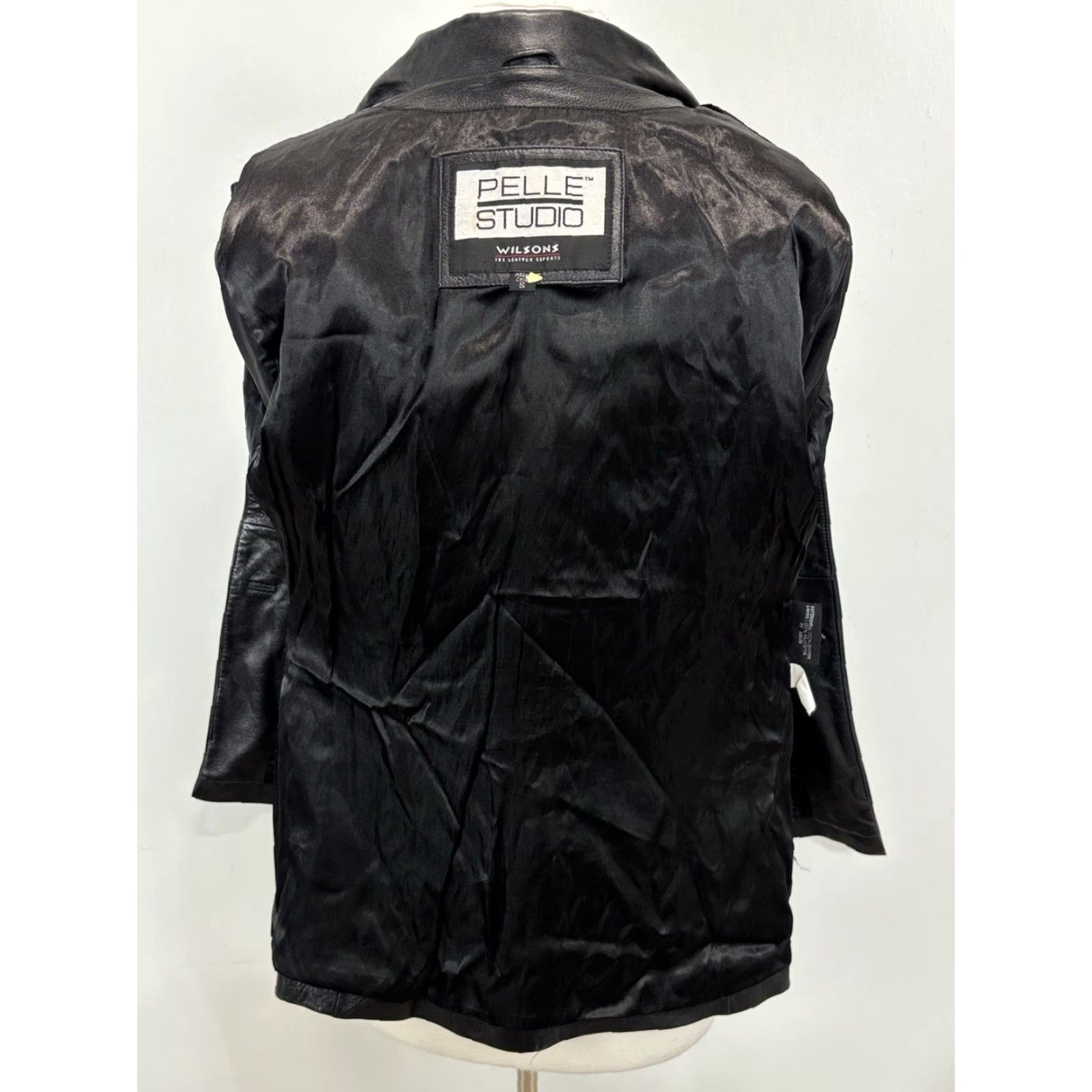 Wilson VINTAGE Wilson Leather Jacket Womens Black Small Y2K Goth Grunge Studio Pelle X Leather Size S / US 4 / IT 40 - 6 Thumbnail