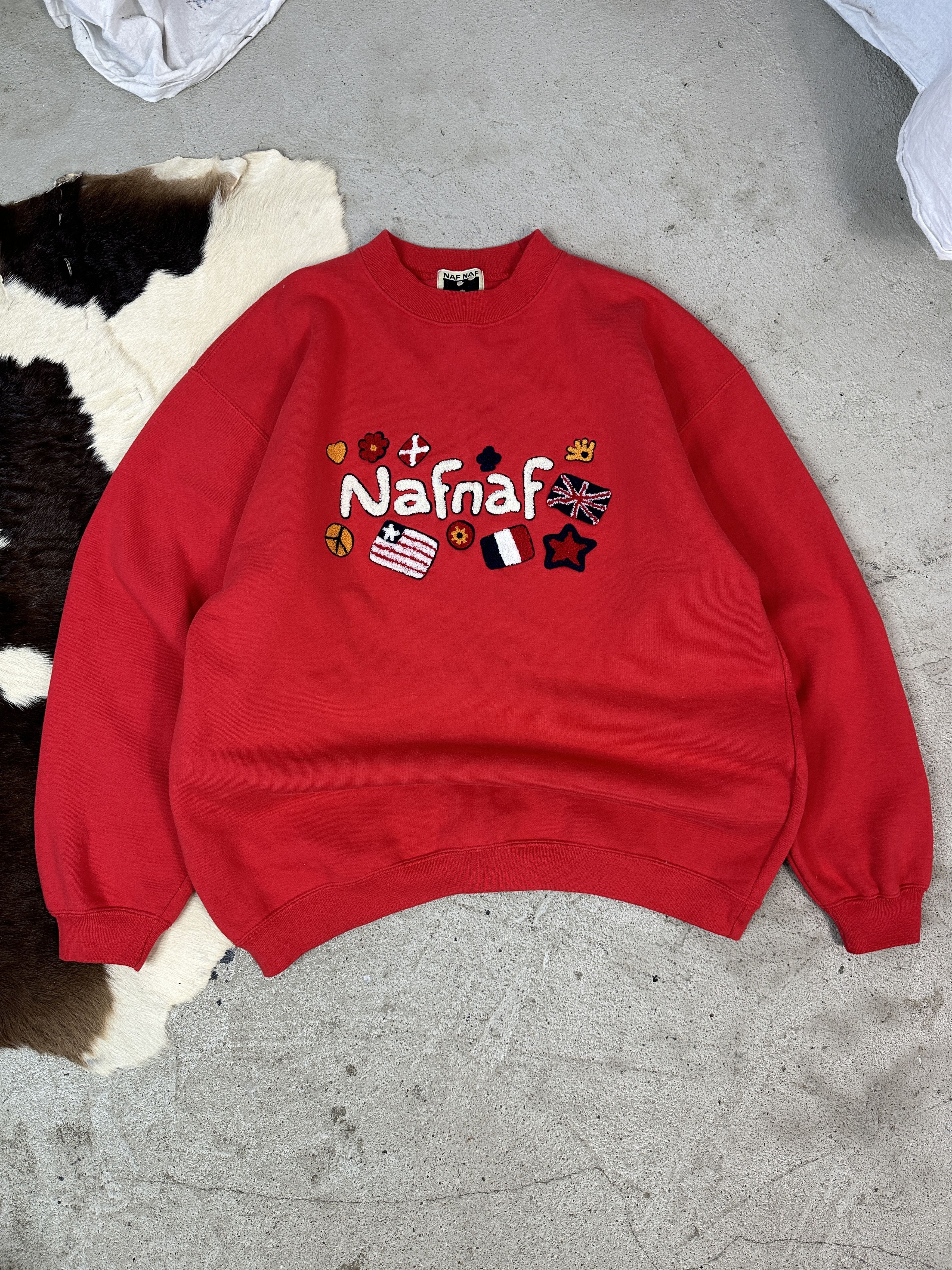 Vintage Vintage Naf Naf 90s Sweatshirt Size US XL / EU 56 / 4 - 1 Thumbnail