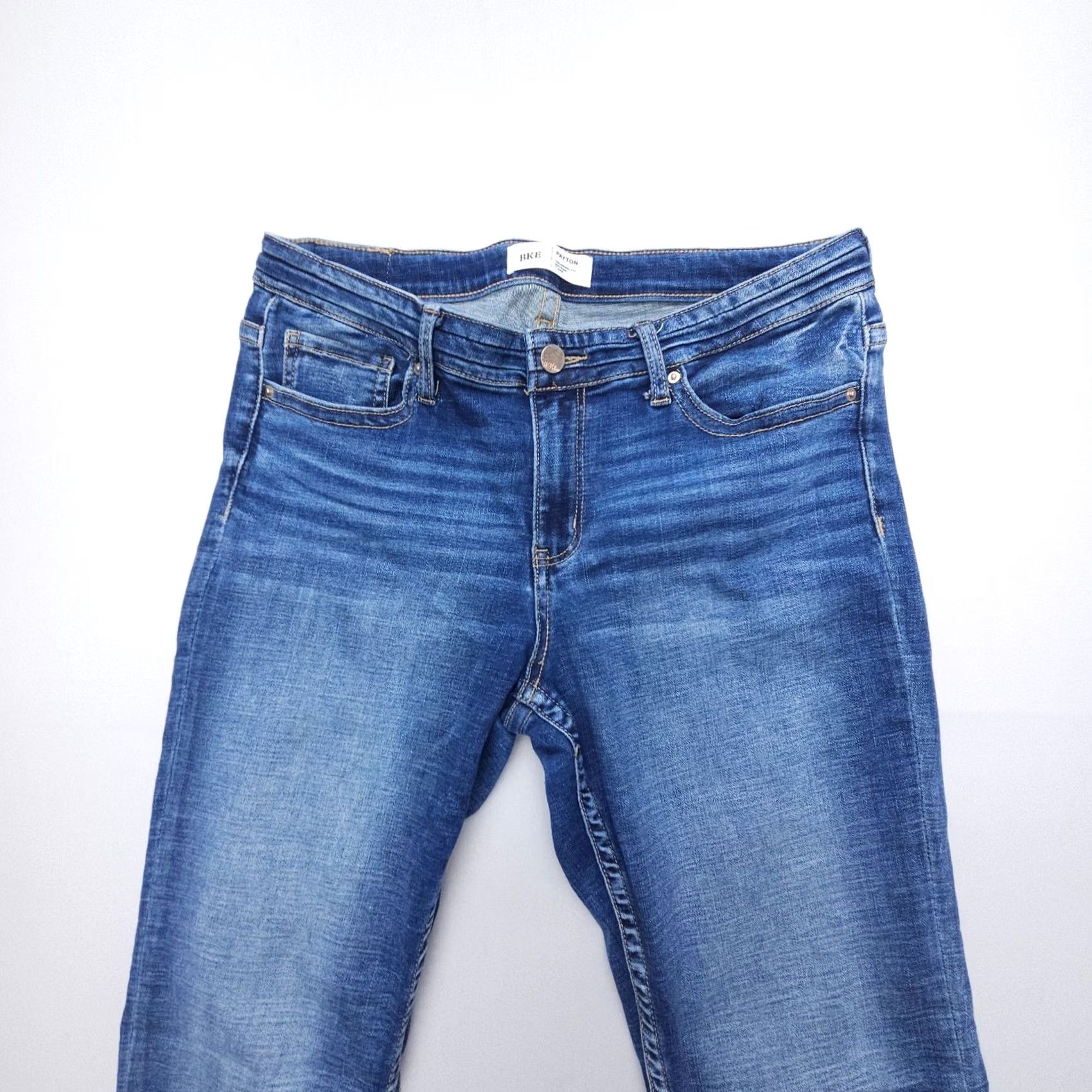 Vintage Buckle BKE Payton Flare Jeans Blue Boho Mid Rise Stretch Bell Size 30 x 33.5 Women Size 30" / US 8 / IT 44 - 4 Thumbnail