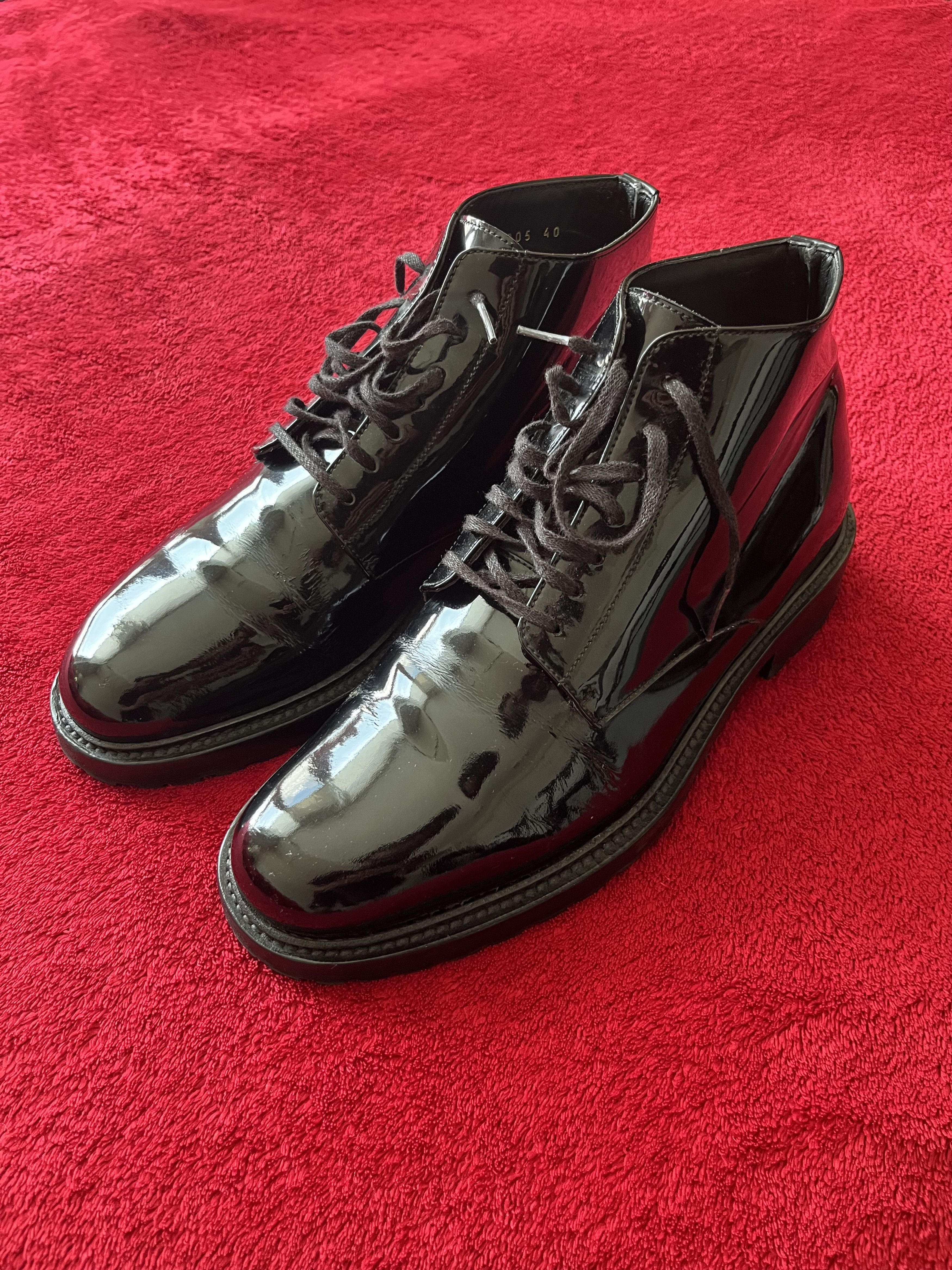 Saint Laurent Paris Saint Laurent Patent Leather Derby Boot Size US 7 / EU 40 - 1 Thumbnail