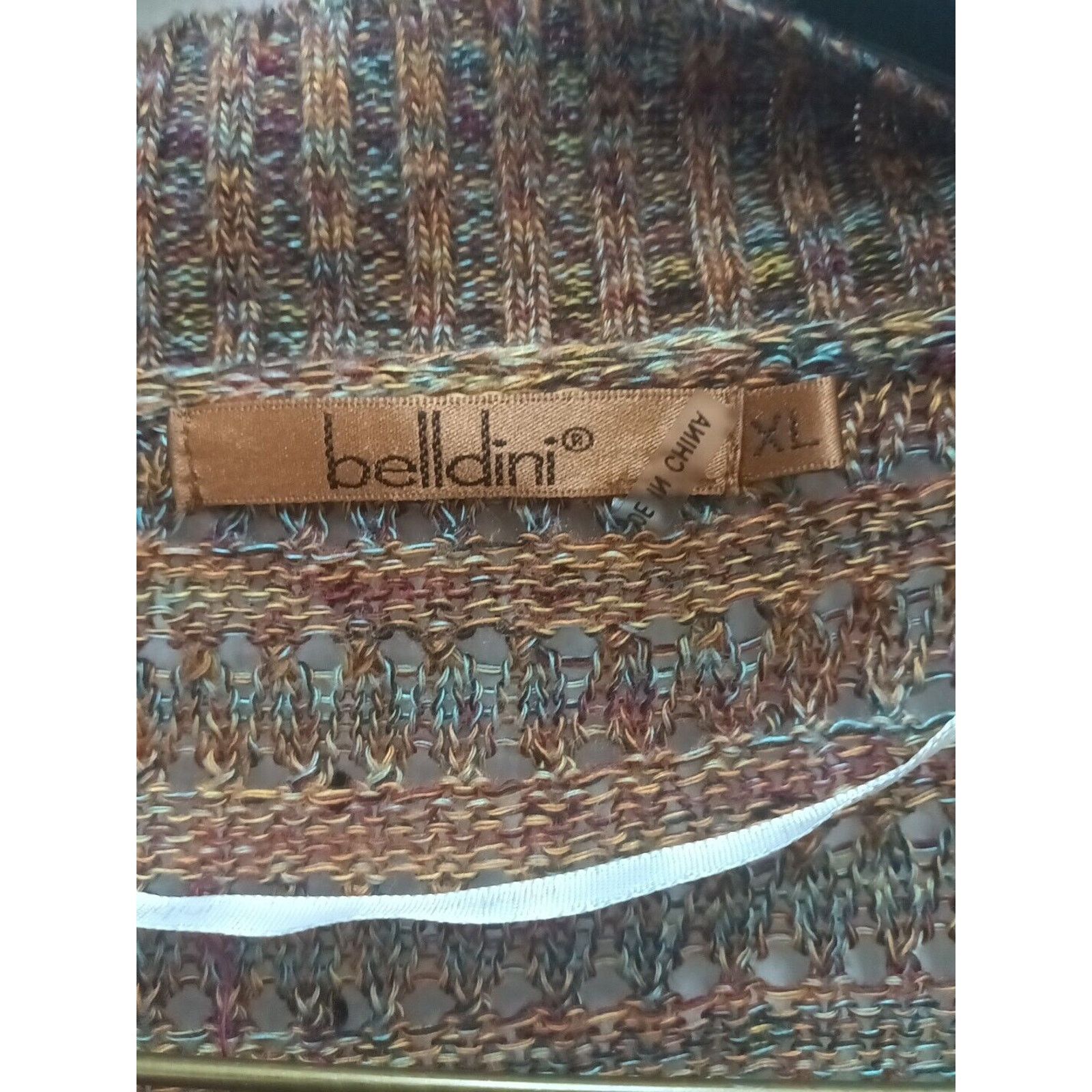 Other Belldini Sweater Womens Xl Brown Knit Cardigan Open Front Size XL / US 12-14 / IT 48-50 - 3 Thumbnail