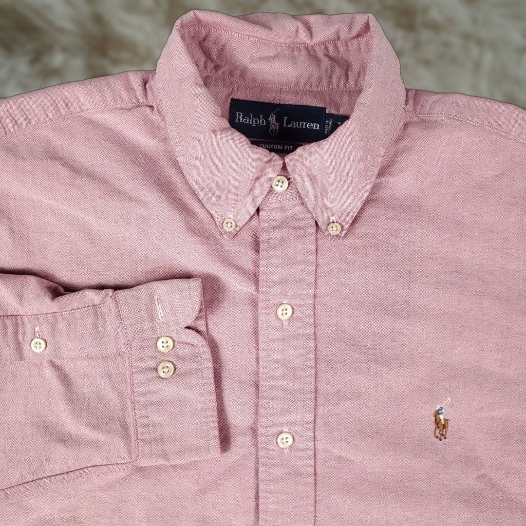 Ralph Lauren Ralph Lauren Shirt Mens 16 Red Custom Fit Dress Button Up Long Sleeve Size 42R - 1 Thumbnail