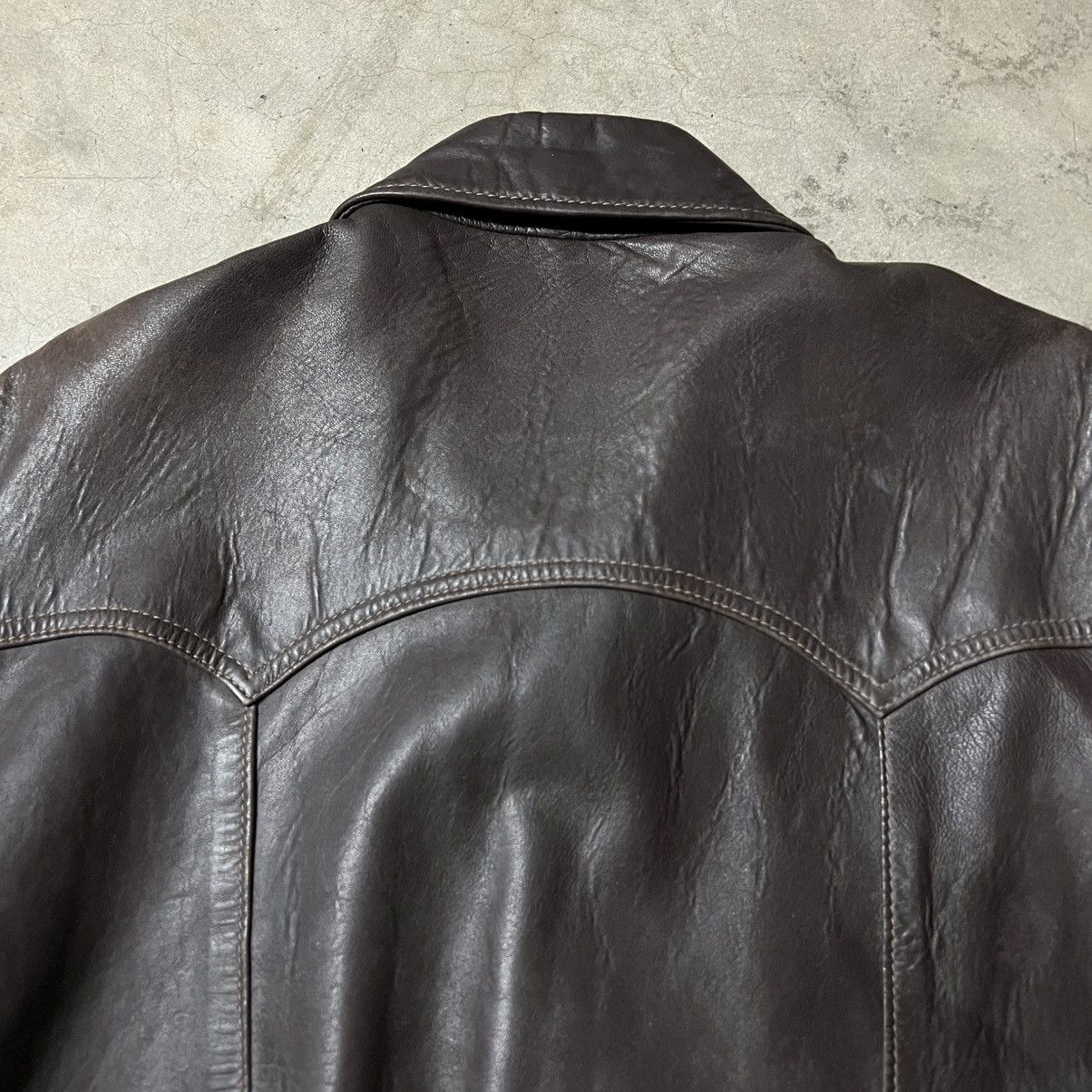 Schott × Vintage Vintage 70’s Schott NYC 🇺🇸 “Western” Brown Leather Jacket Size US L / EU 52-54 / 3 - 7 Thumbnail