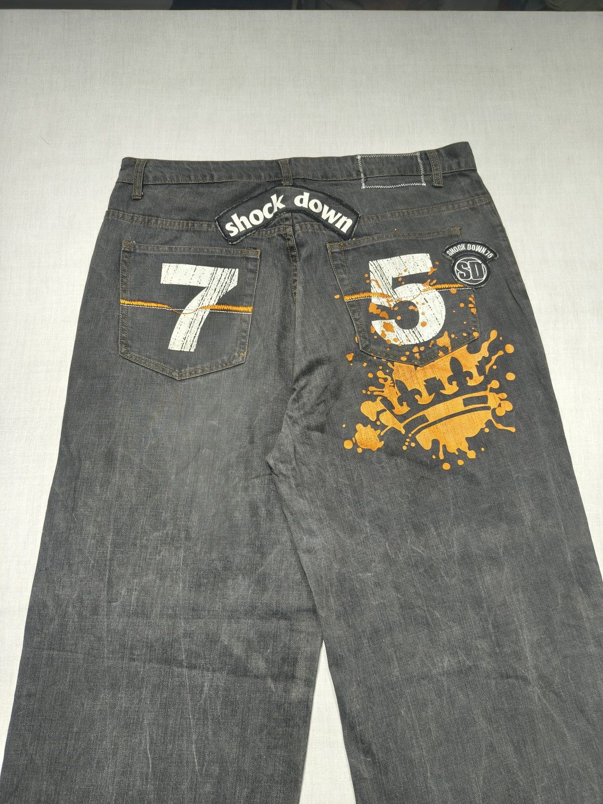 Southpole Y2K CRAZY PRINT BAGGY DENIM JEANS 🛹(014) Size US 38 / EU 54 - 3 Thumbnail