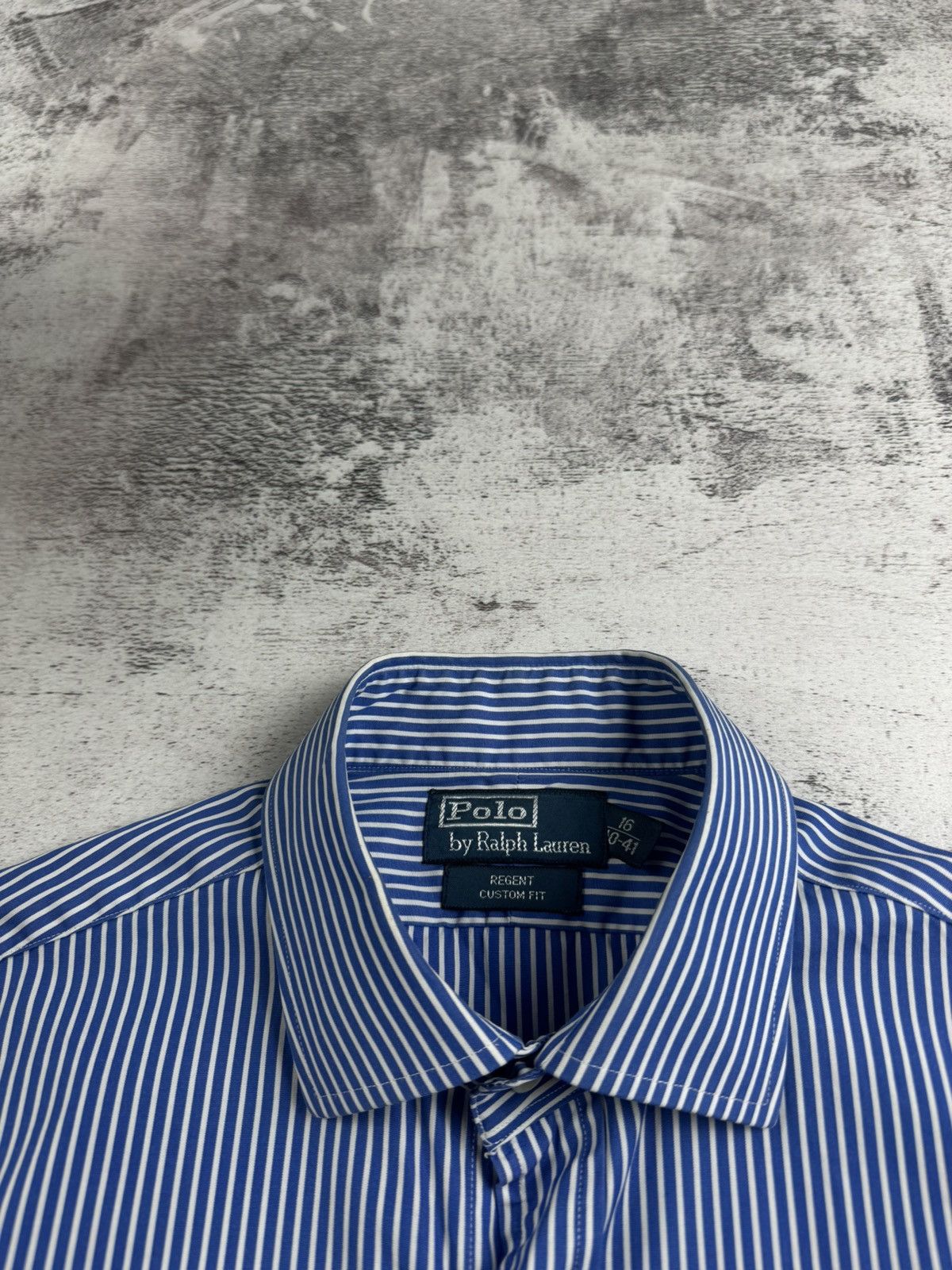 Polo Ralph Lauren Polo Ralph Lauren Blue 16/40-41 Button Striped Regent Collar LongSleeve Shirt Size US L / EU 52-54 / 3 - 7 Thumbnail