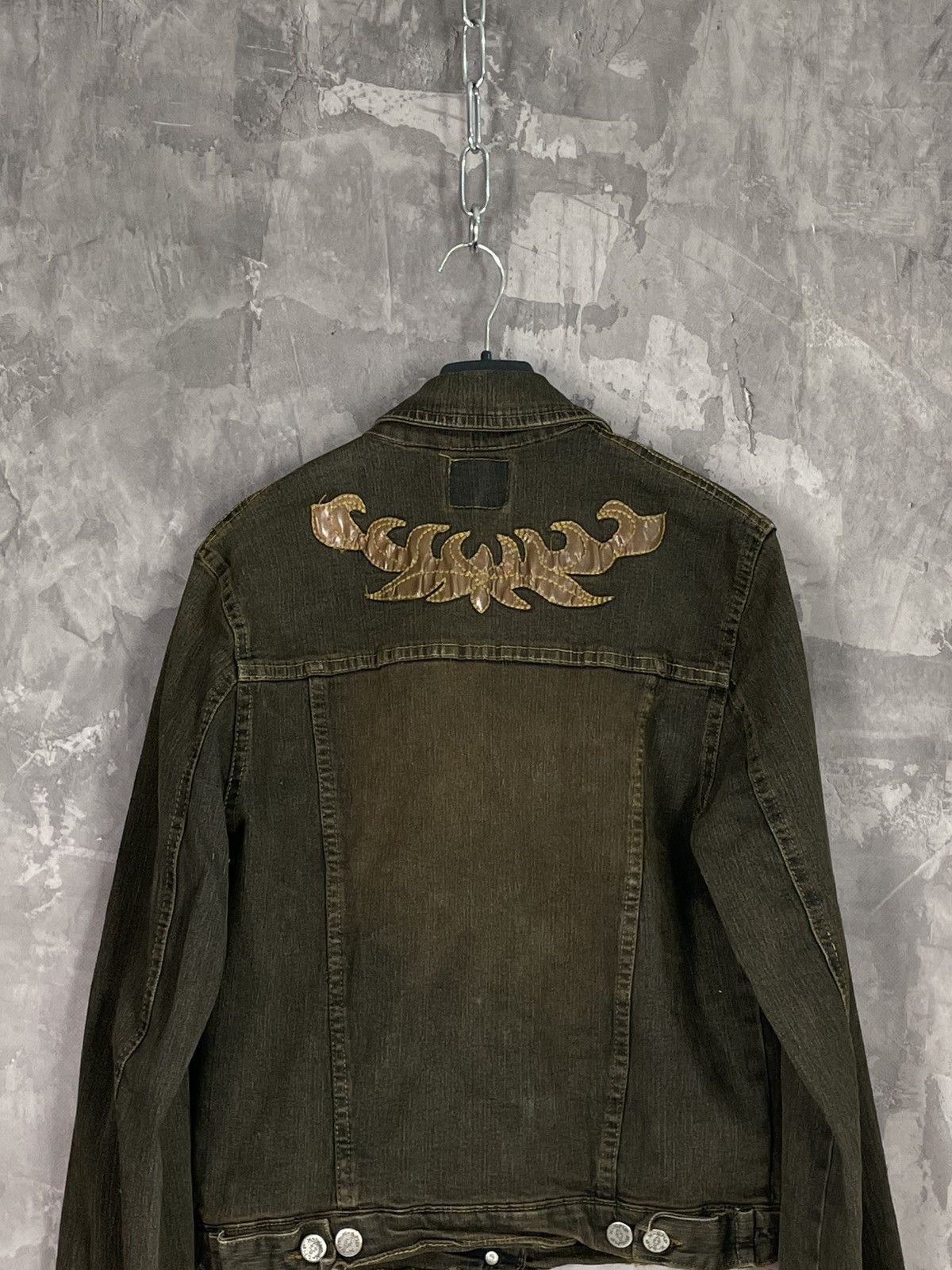 If Six Was Nine × Japanese Brand JAPANESE BRAND TRIBAL BROWN DISTRESSED Y2K DENIM JACKET Size M / US 6-8 / IT 42-44 - 3 Thumbnail