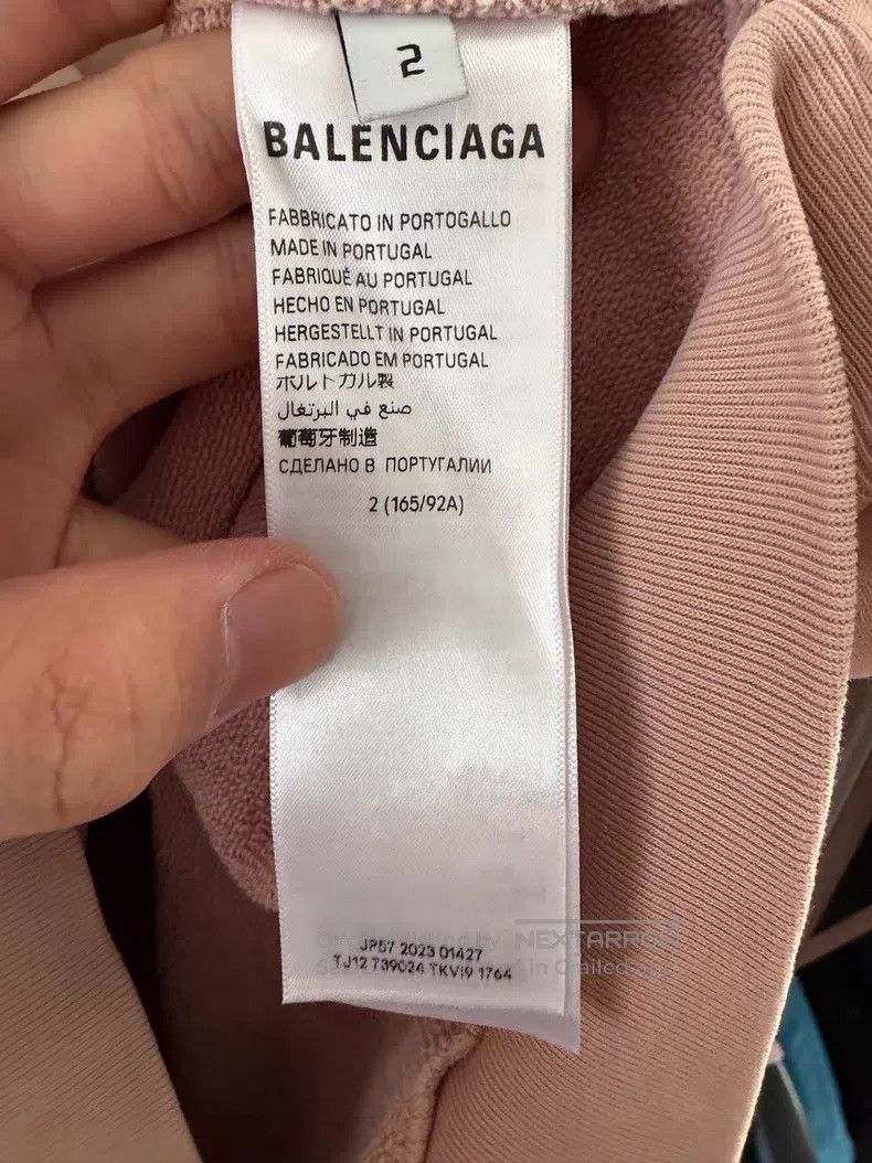 Balenciaga Balenciaga Light Pink Hooded Sweatshirt Size US L / EU 52-54 / 3 - 4 Thumbnail