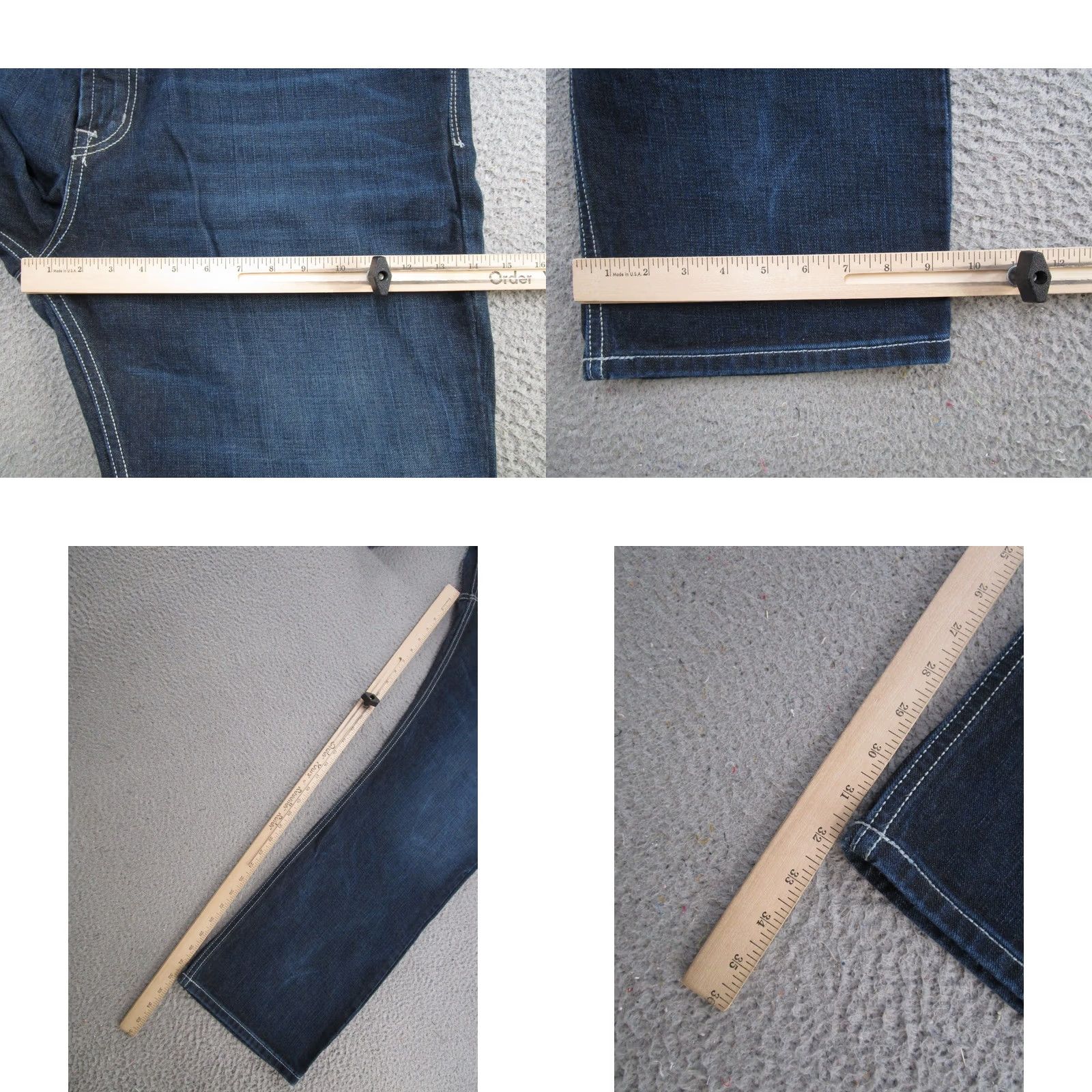 Denime Cinch Jeans Men's Blue Denim White Label Relaxed Straight MB92834 Size 40x32 Size US 40 / EU 56 - 8 Thumbnail