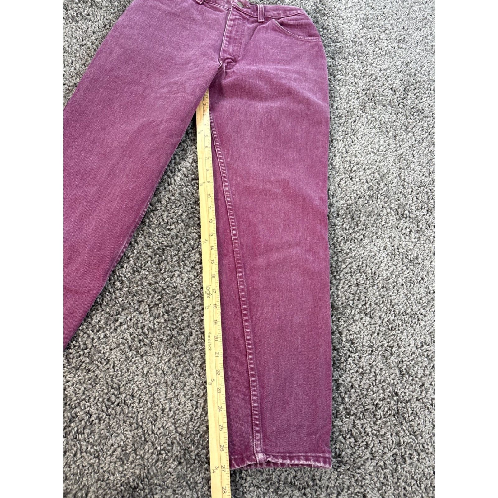 Wrangler VINTAGE Wrangler Mom Jeans 26x27 High Rise Purple Pink Denim 90s Womens Jeans Regular 26 27in Purple 90s Size 26" / US 2 / IT 38 - 2 Thumbnail