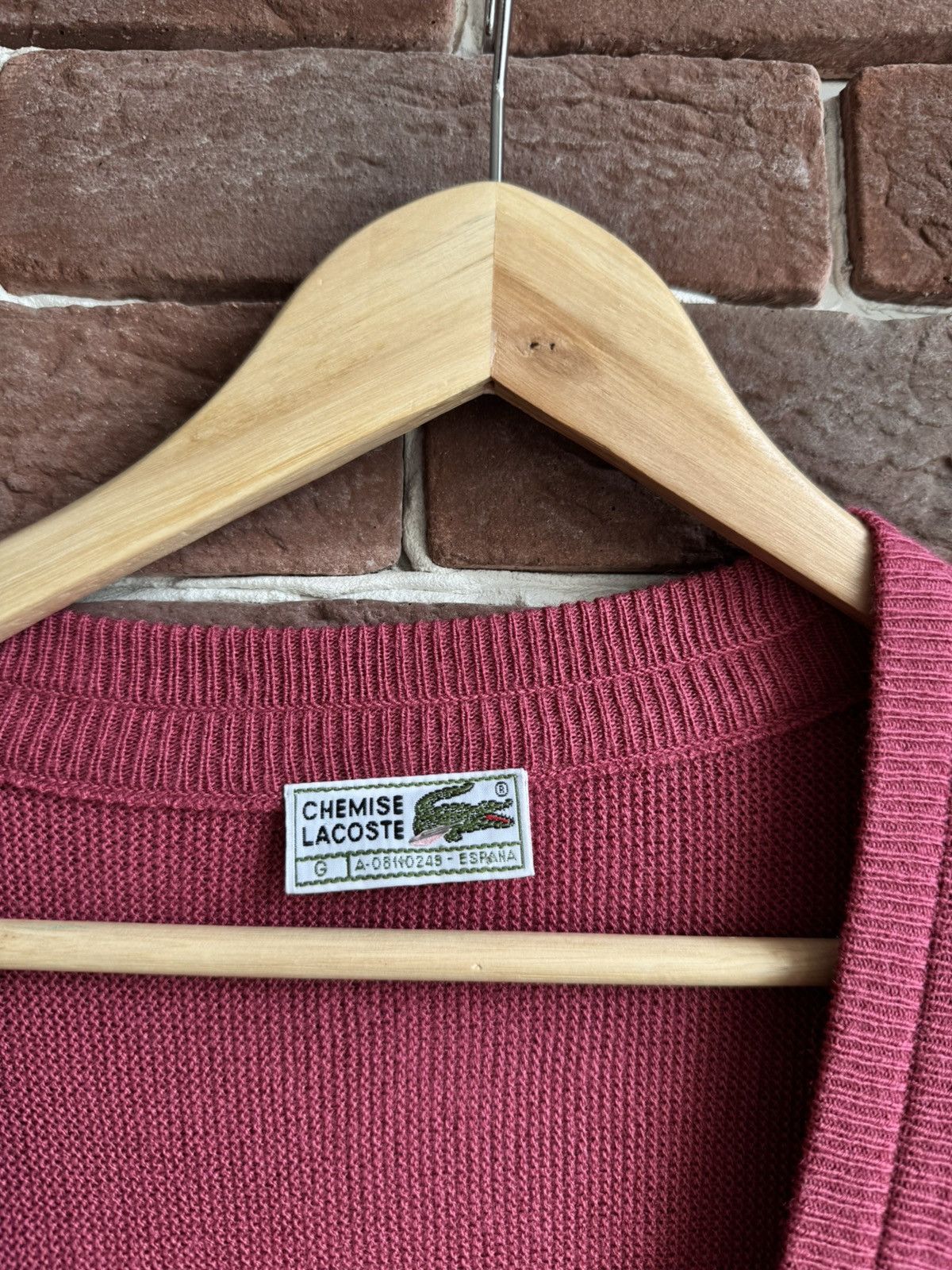 Lacoste Lacoste Vintage 80s Cardigan Sweater Pink L Classic Casual Size US L / EU 52-54 / 3 - 4 Thumbnail