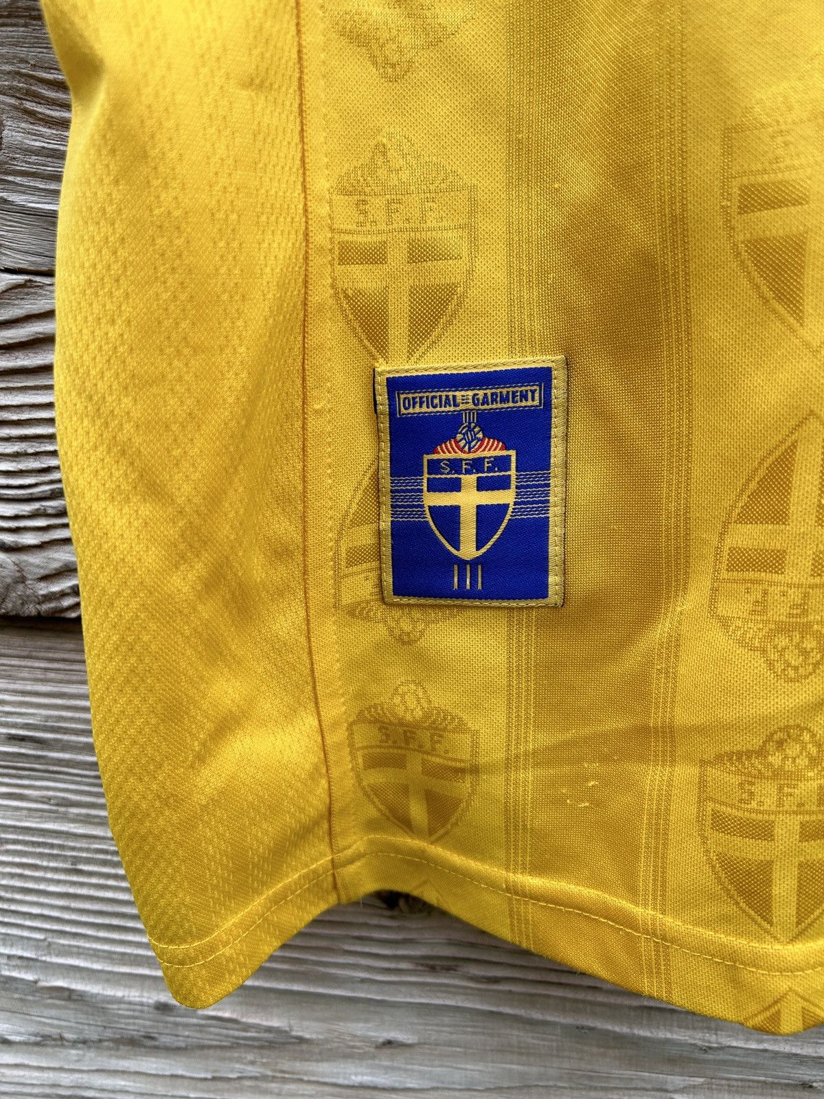 Adidas Adidas Sweden WC 1998 Johan Mjallby #8 Match Worn Jersey Size US XL / EU 56 / 4 - 7 Thumbnail