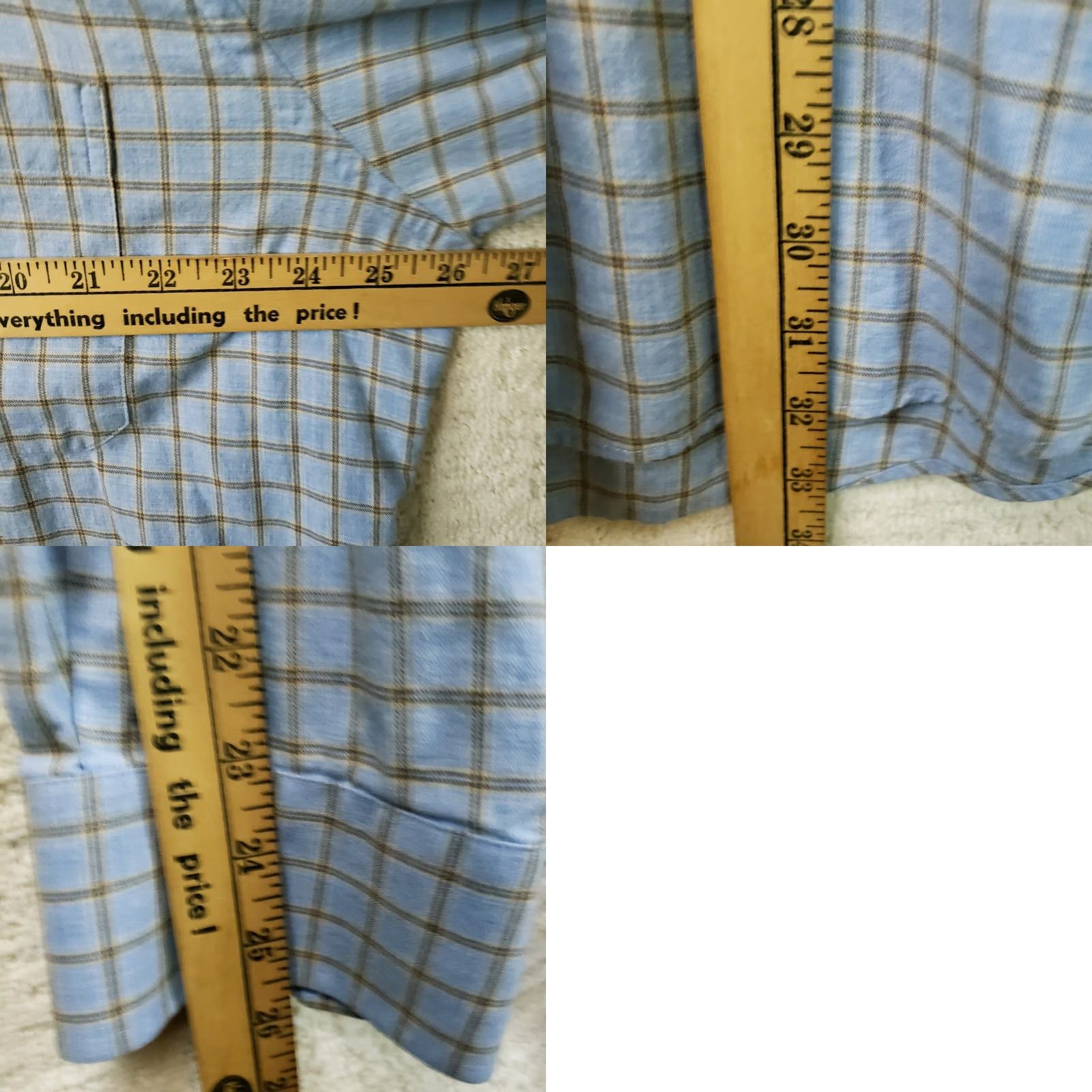 Vintage VINTAGE Scott Barber Shirt Blues Light Flannel Long Sleeve Plaid Cotton Button-Up XL Men’s Regular Size US XL / EU 56 / 4 - 9 Thumbnail