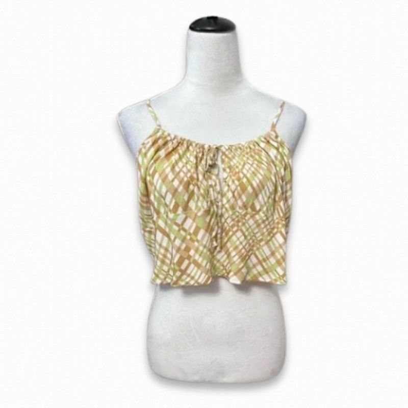 Other BP Crop Top Spaghetti Strap Plaid Pattern Multicolor 1X NWOT Size XL / US 12-14 / IT 48-50 - 1 Thumbnail