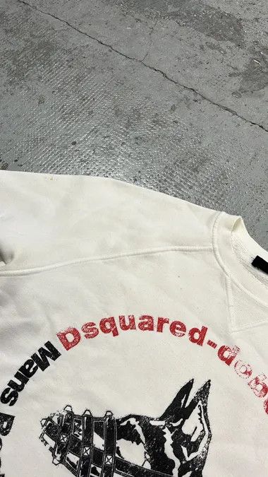 Dsquared2 AW2007 Dsquared2 Doberman Print White Crewneck Sweatshirt Size US M / EU 48-50 / 2 - 6 Thumbnail