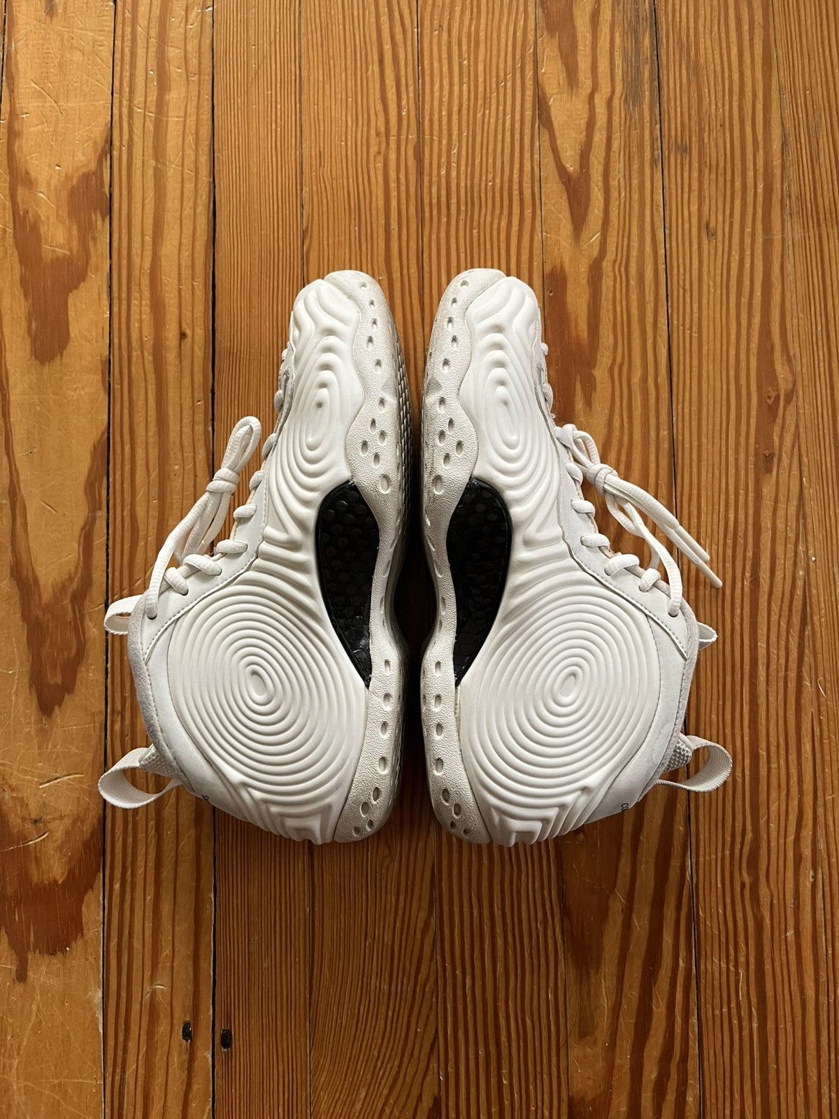 Comme des Garcons × Nike Comme Des Garcons CDG Nike Foamposite White Size US 5.5 / EU 38 - 3 Thumbnail