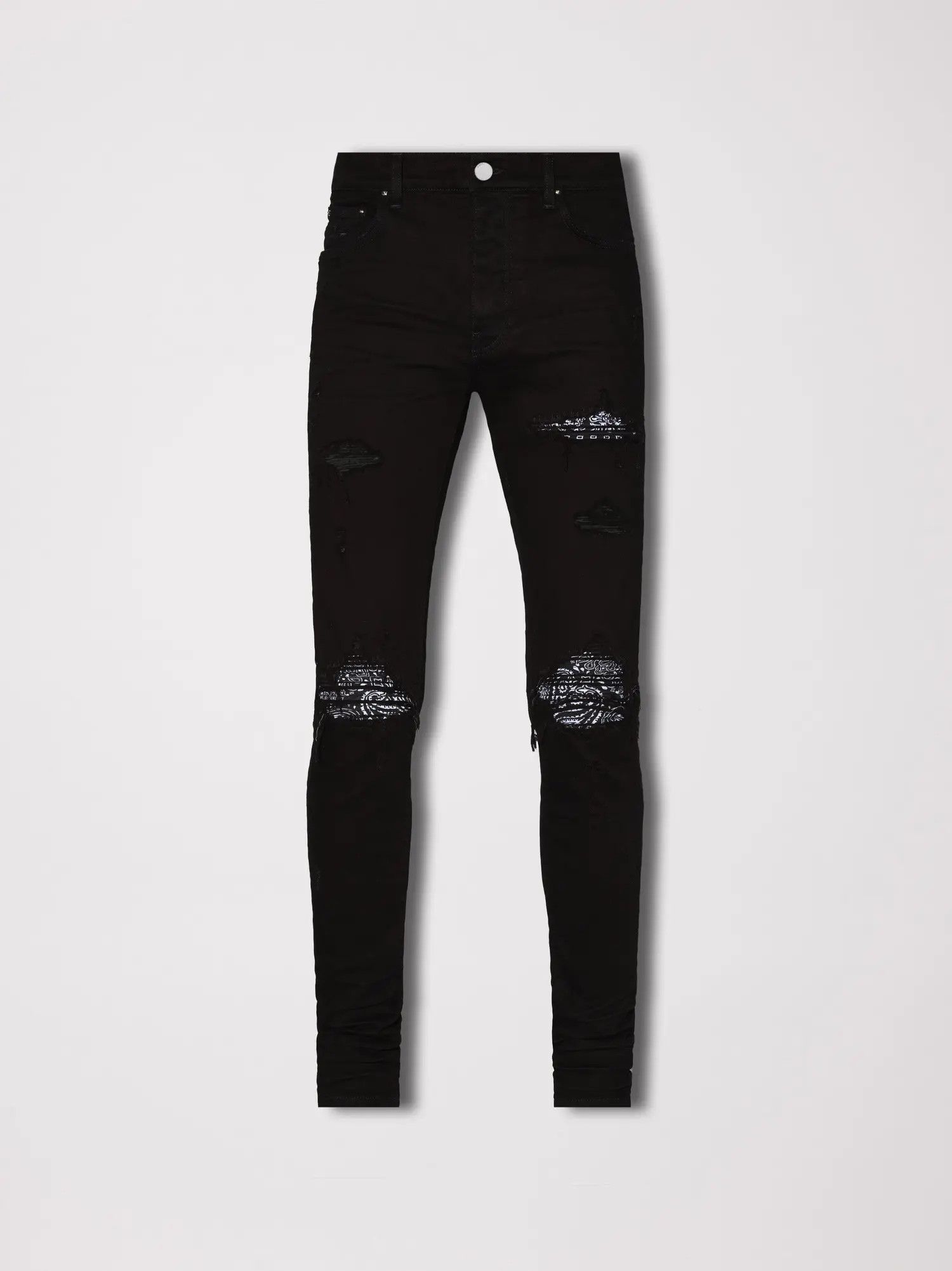 Amiri oc11z0526 MX1 Bandana Jeans in Black Size US 28 / EU 44 - 1 Thumbnail