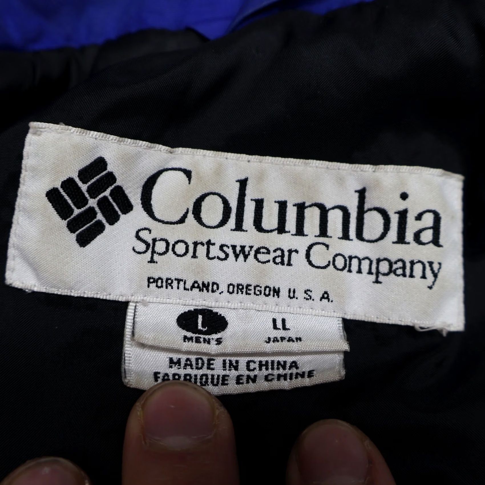 Doublet VINTAGE Columbia Jacket Mens Large Blue Double Whammy Rain Wind Hooded 3in1 Shell Size US L / EU 52-54 / 3 - 7 Thumbnail