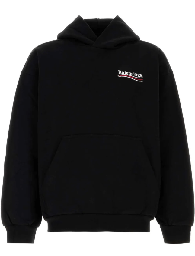Balenciaga Balenciaga 'Embroidered Campaign Logo' Light Grey Hoodie Size US M / EU 48-50 / 2 - 1 Preview