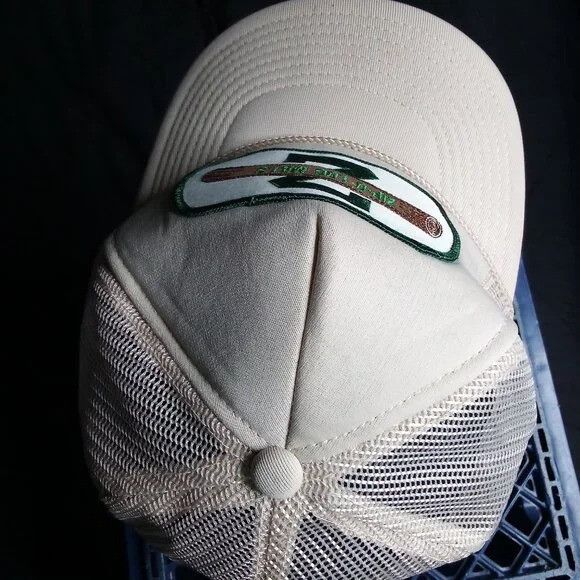 Hanes Deadstock Vintage Zip-Log Mills Patch Snap Trucker Hat Size ONE SIZE - 5 Thumbnail