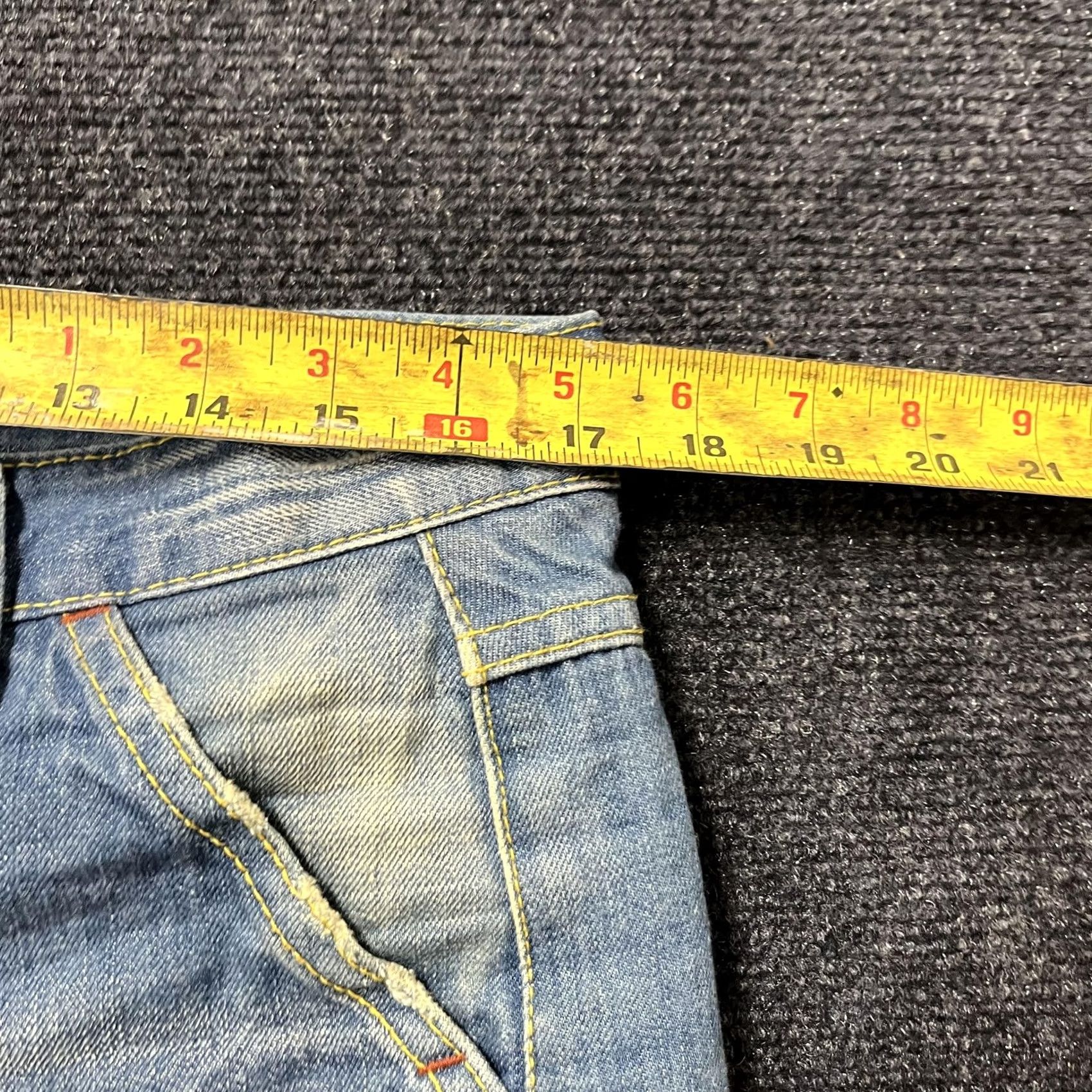 Denime Gnome Jeans Mens Shorts 34 Blue Denim Distressed Cuffed Carpenter Style Size US 32 / EU 48 - 5 Thumbnail