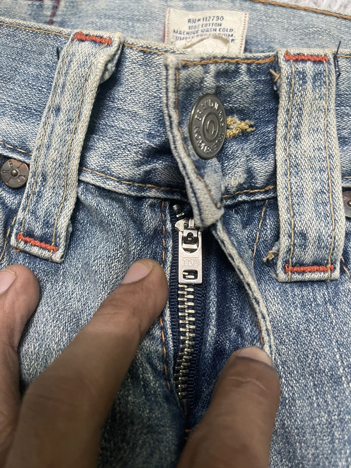 True Religion 90s TRUE RELIGION FLARE DENIM DISTRESSED Size US 30 / EU 46 - 9 Thumbnail
