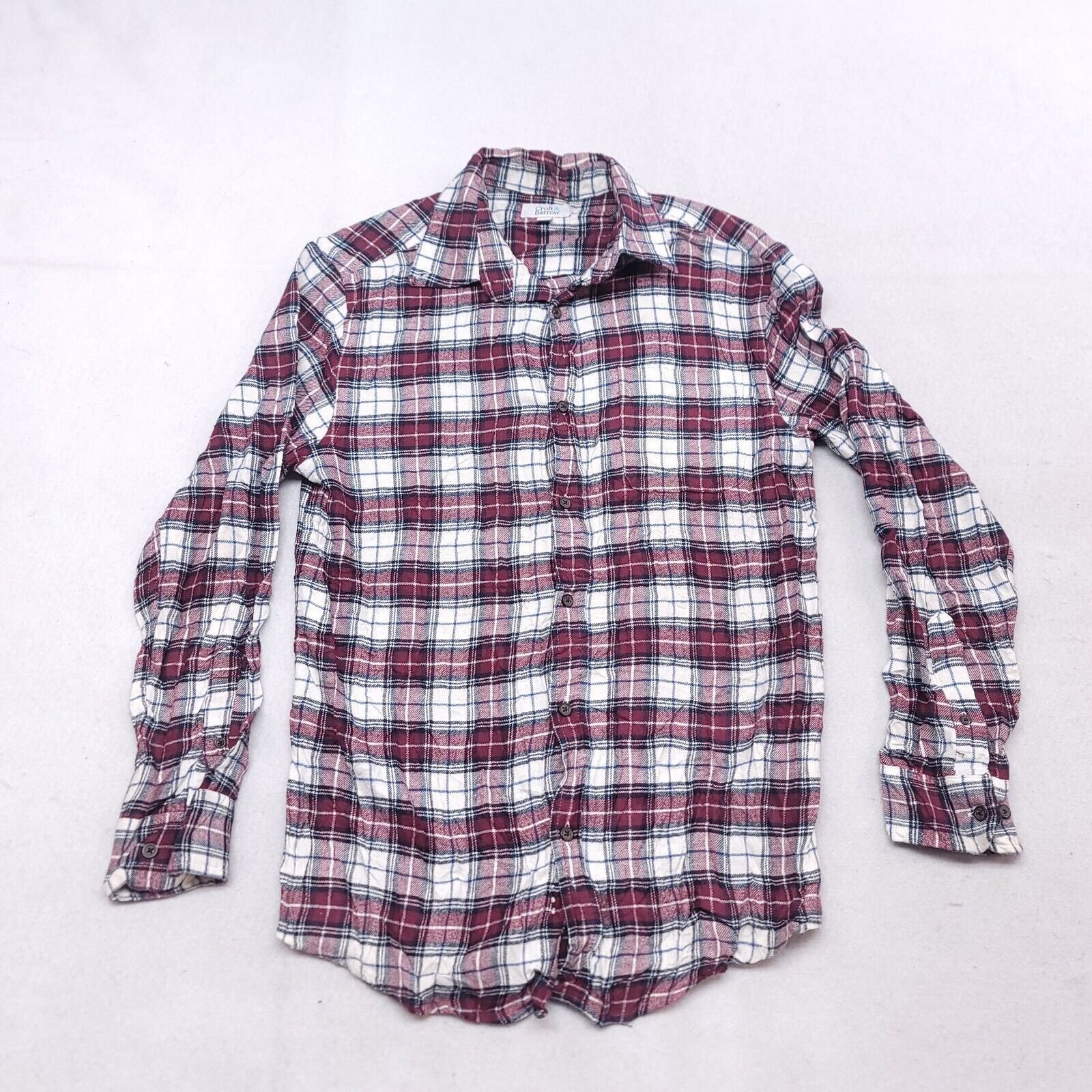 Croft & Barrow Croft & Barrow Tartan Flannel Shirt Mens Size Small S Maroon Size US S / EU 44-46 / 1 - 2 Thumbnail