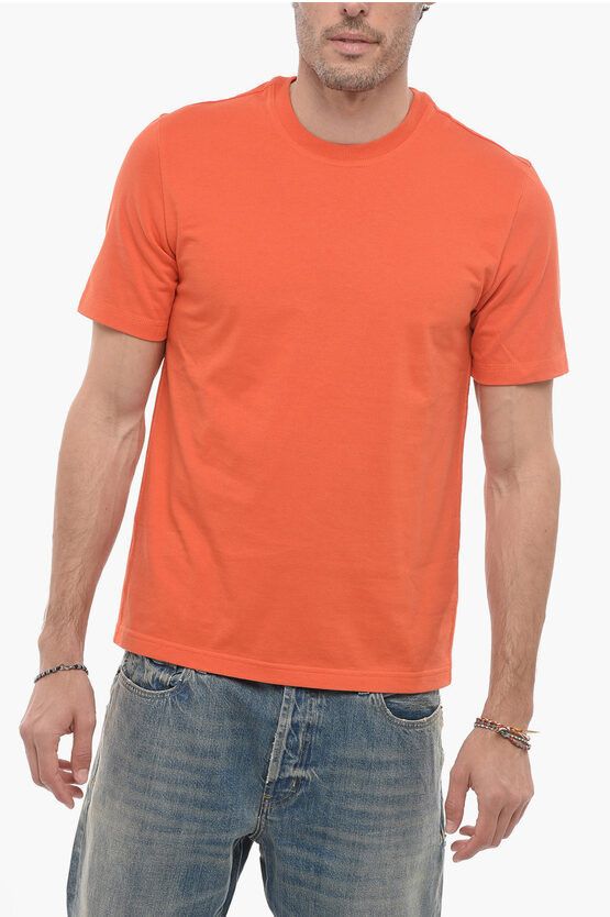 image of Bottega Veneta Crewneck Sunrise T-Shirt in Orange, Men's (Size Small)