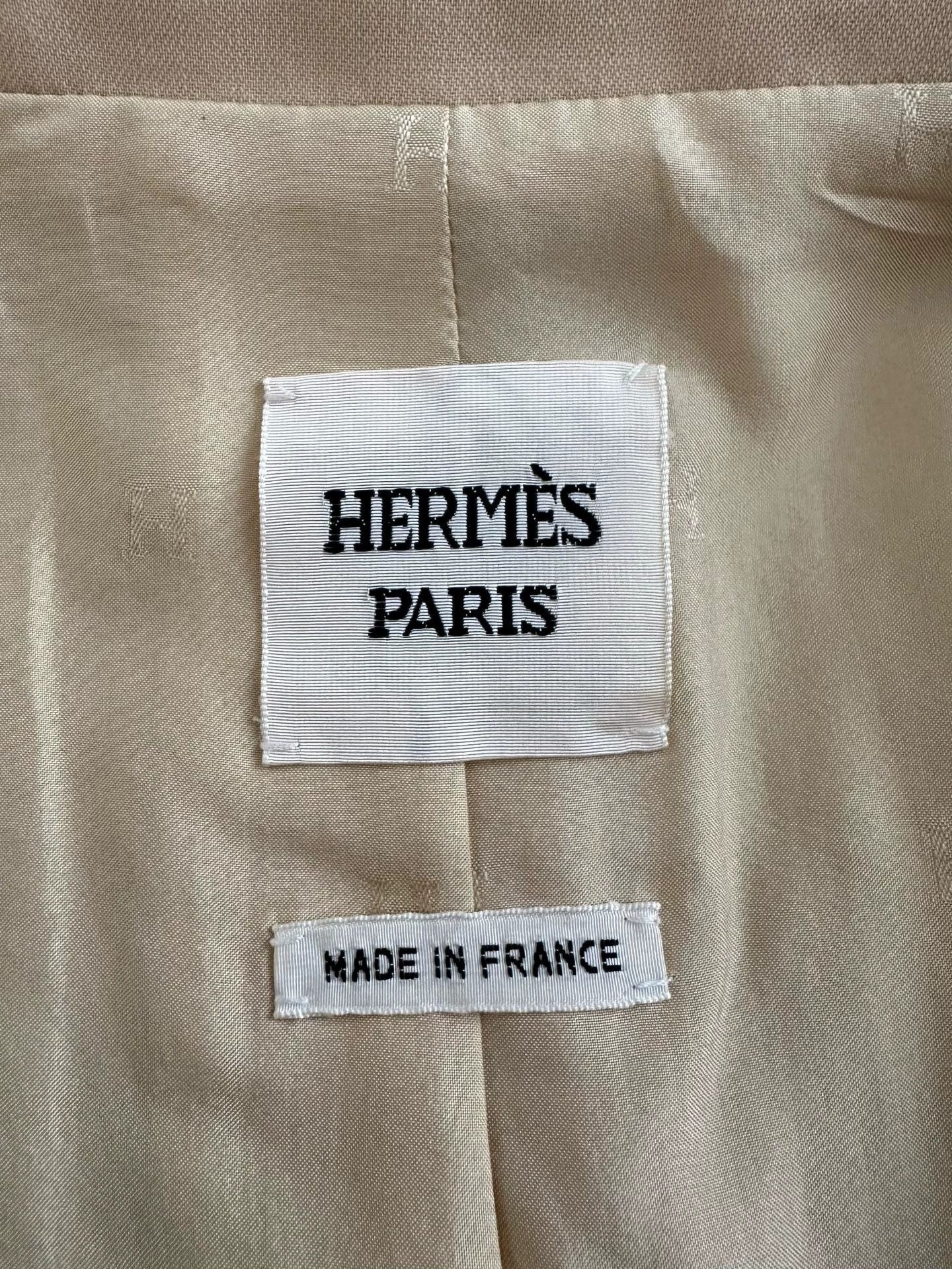 Jean Paul Gaultier HERMES JPG Gaultier business casual blazer women's beige Size S / US 4 / IT 40 - 7 Thumbnail