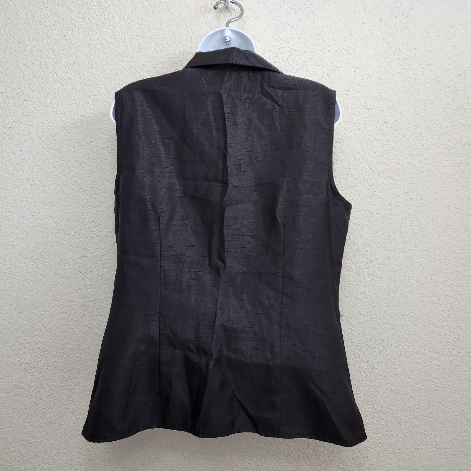 Other Sag Harbor Dress Black Sleeveless Button Up Collard Top 14 Size XL / US 12-14 / IT 48-50 - 2 Thumbnail