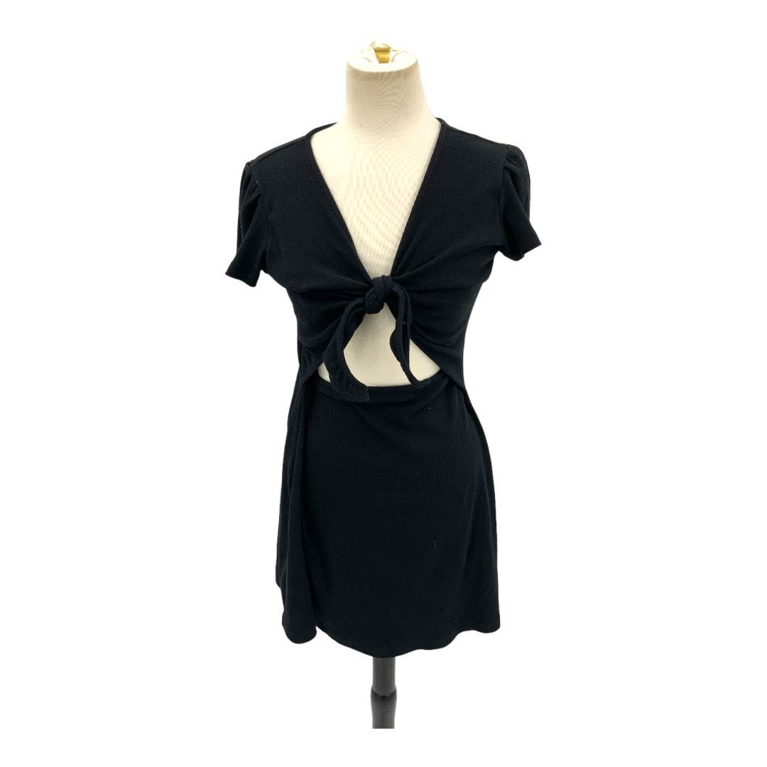 Other Abound Black Tie Front Rib Knit Dress Size Large NWOT Size L / US 10 / IT 46 - 2 Thumbnail