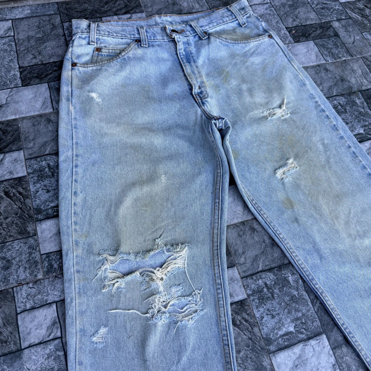 Levi's Vintage Clothing Vintage 97' Levi's 550 Orange Tag Faded Rusty Denim Jean Size US 33 - 4 Thumbnail