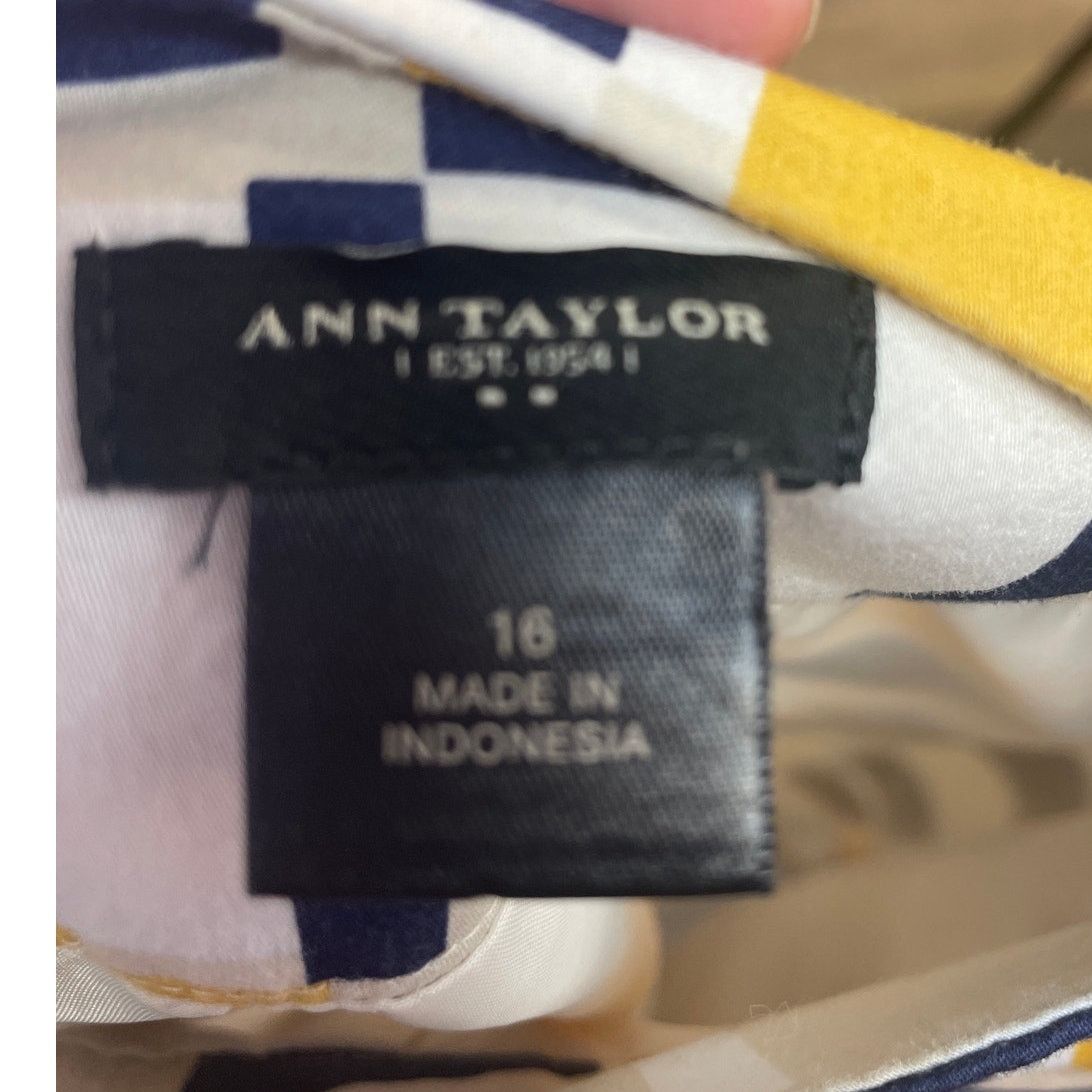 Ann Taylor Ann Taylor Size 16 Fully Lined Cotton Blend FIt Flare Skirt Size 38" / US 16 / IT 52 - 4 Thumbnail