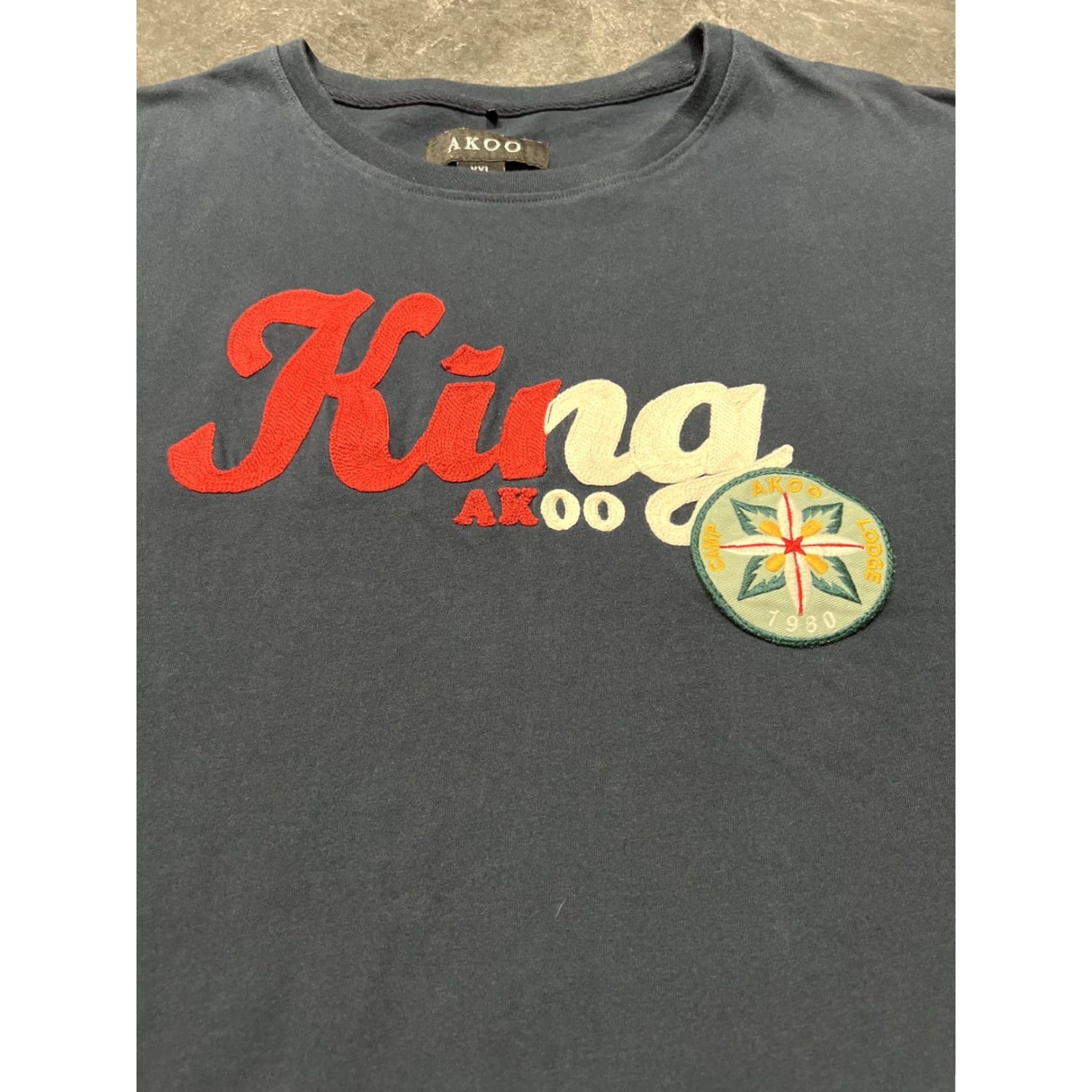 Vintage VINTAGE AKOO Men’s T-Shirt 2XL Adult Blue Regular Fit Size US XXL / EU 58 / 5 - 3 Thumbnail