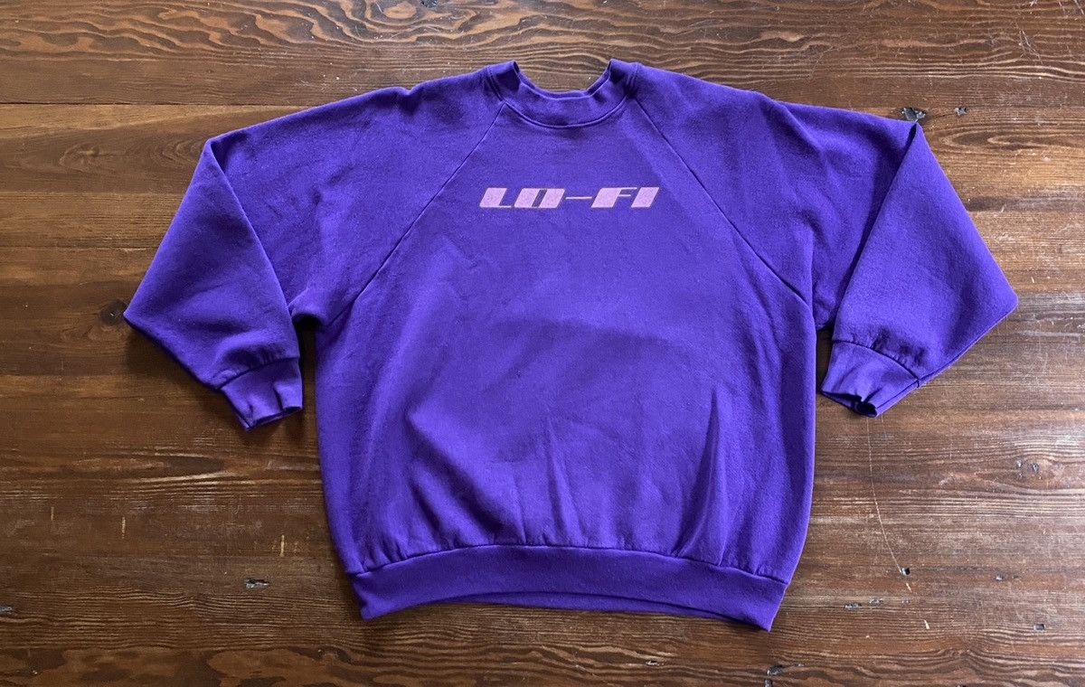 Fruit Of The Loom Vintage 90’s Lo-Fi Purple Raglan Crewneck Sweatshirt Size US XL / EU 56 / 4 - 2 Thumbnail